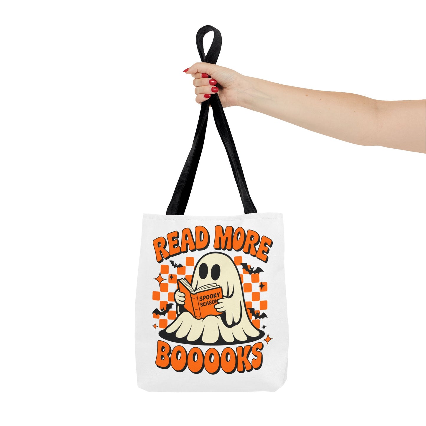 ๐ Read More Booooks Halloween Tote Bag โ Spooky Reads in Style ๐ป๐