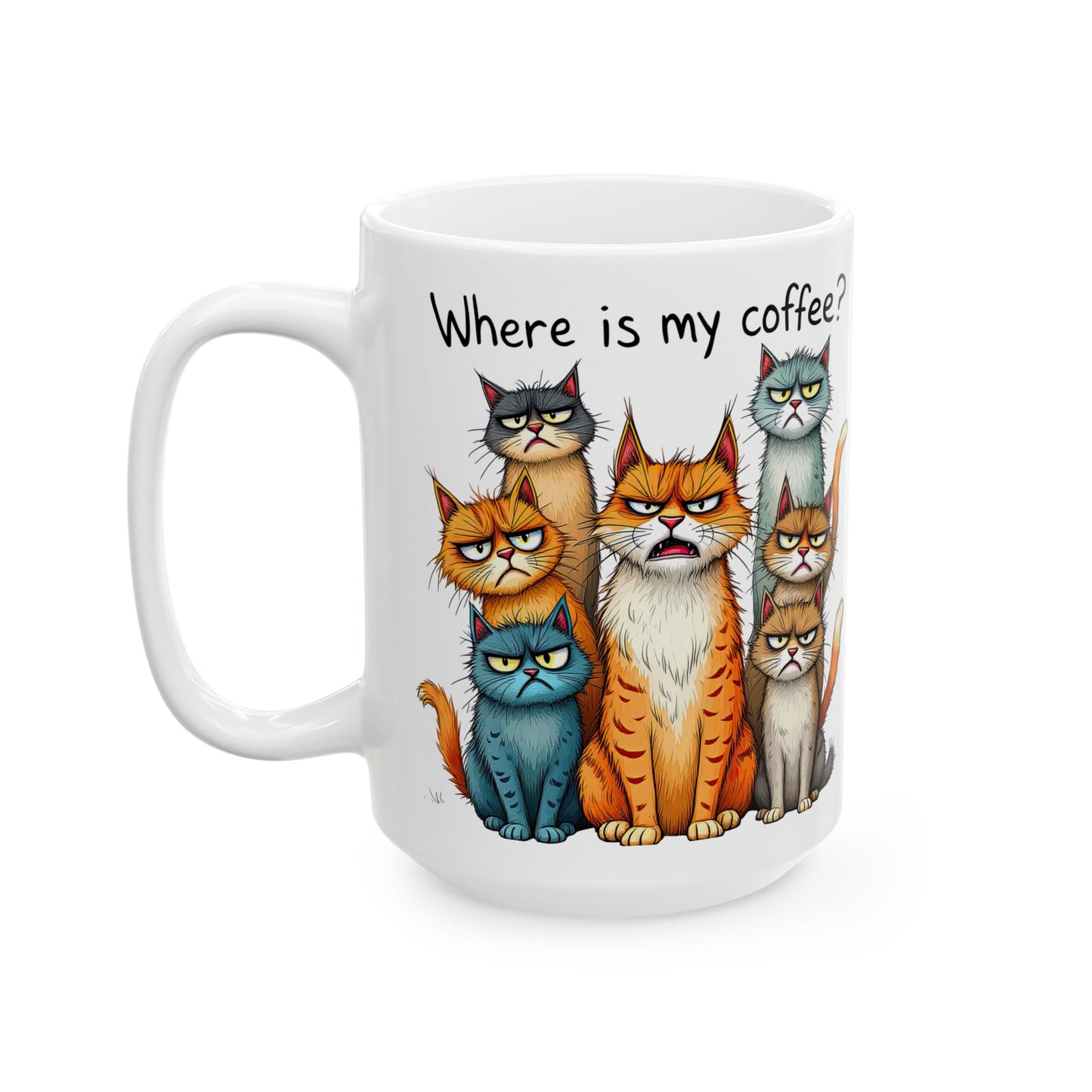 ¿Dónde está mi café? – Divertida taza de gato para amantes de los gatos ☕