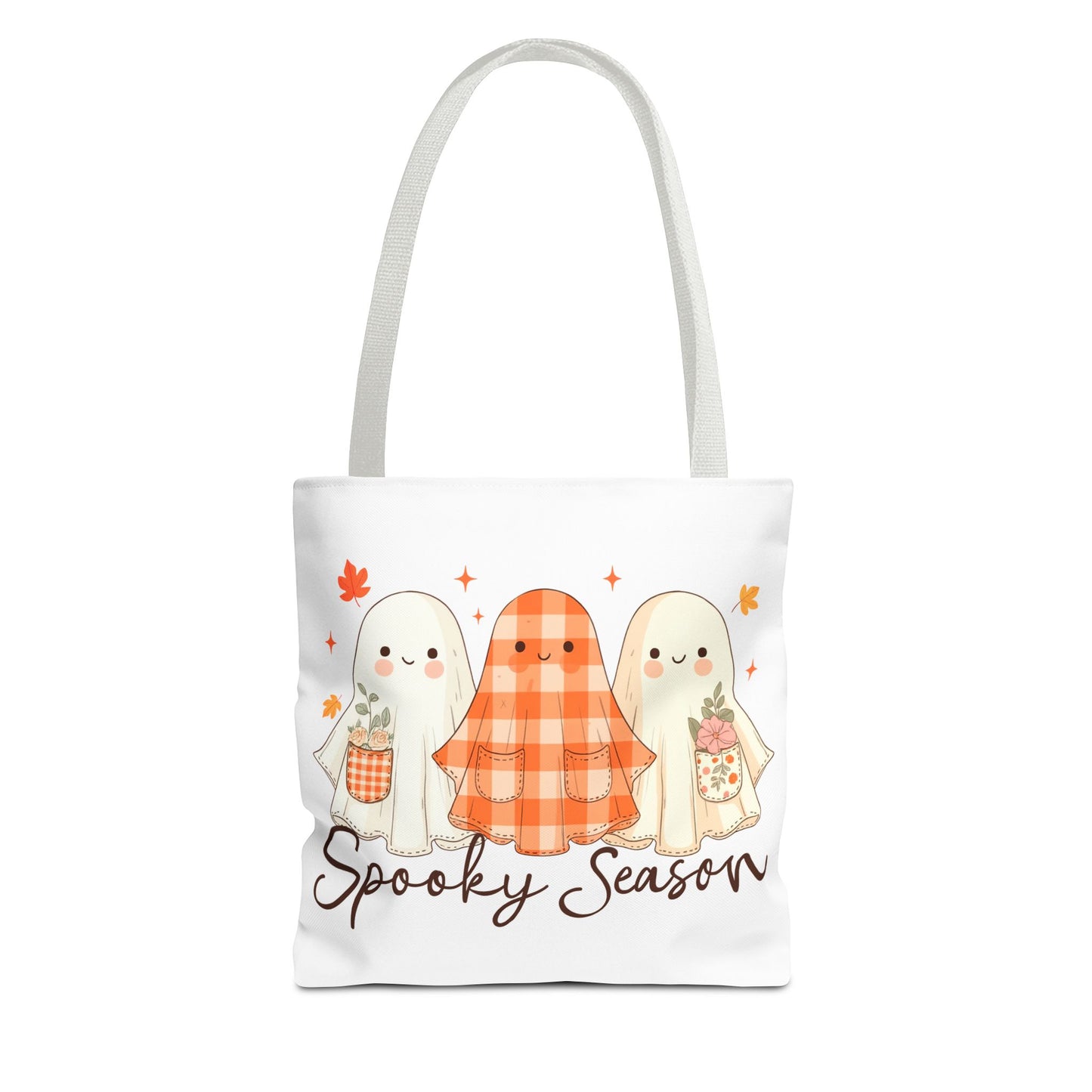 ๐ป Spooky Season Ghost Friends Tote Bag โ Cozy Fall Vibes with a Cute Twist ๐๐