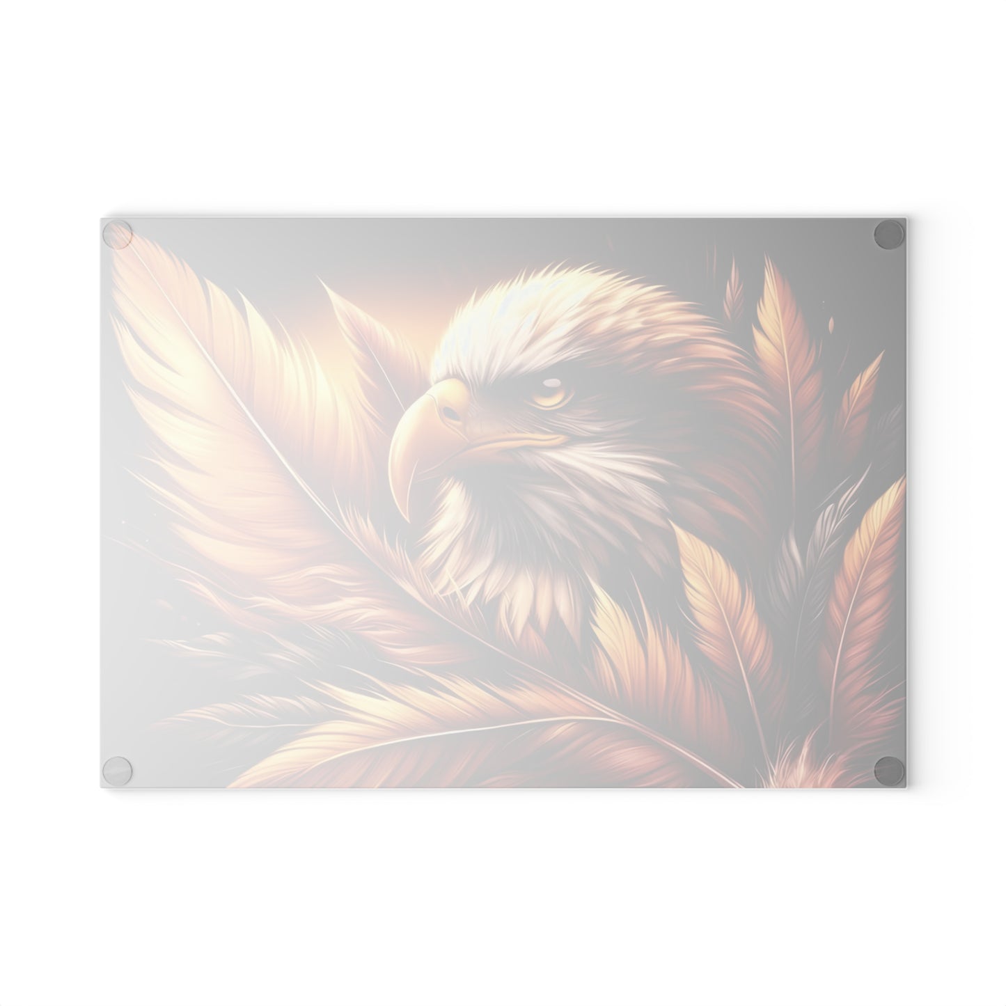 ÁGUILA CALVA – Tabla de cortar de vidrio patriótica