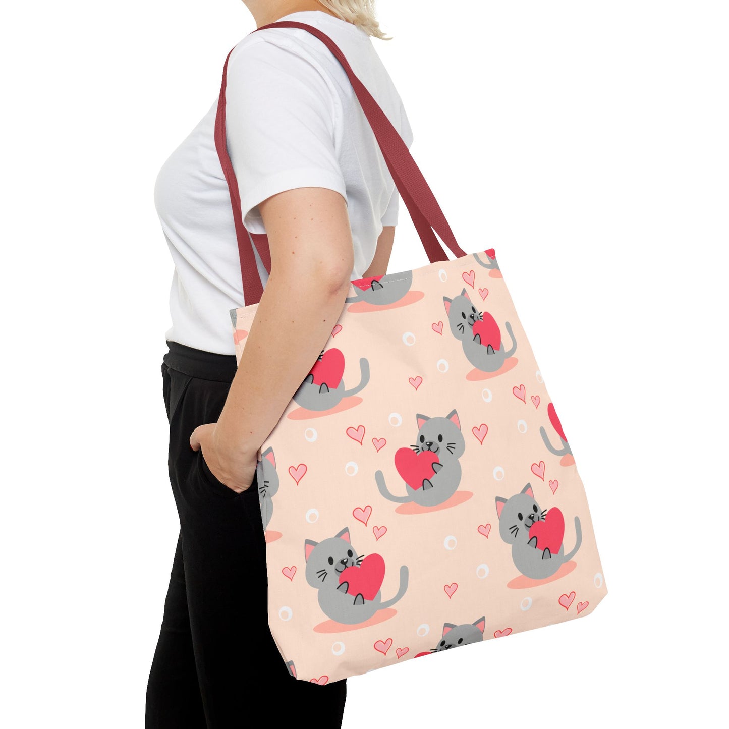 Encantador bolso de mano para amantes de los gatos: duradero, espacioso y perfecto para ir de compras, trabajar o las aventuras cotidianas.