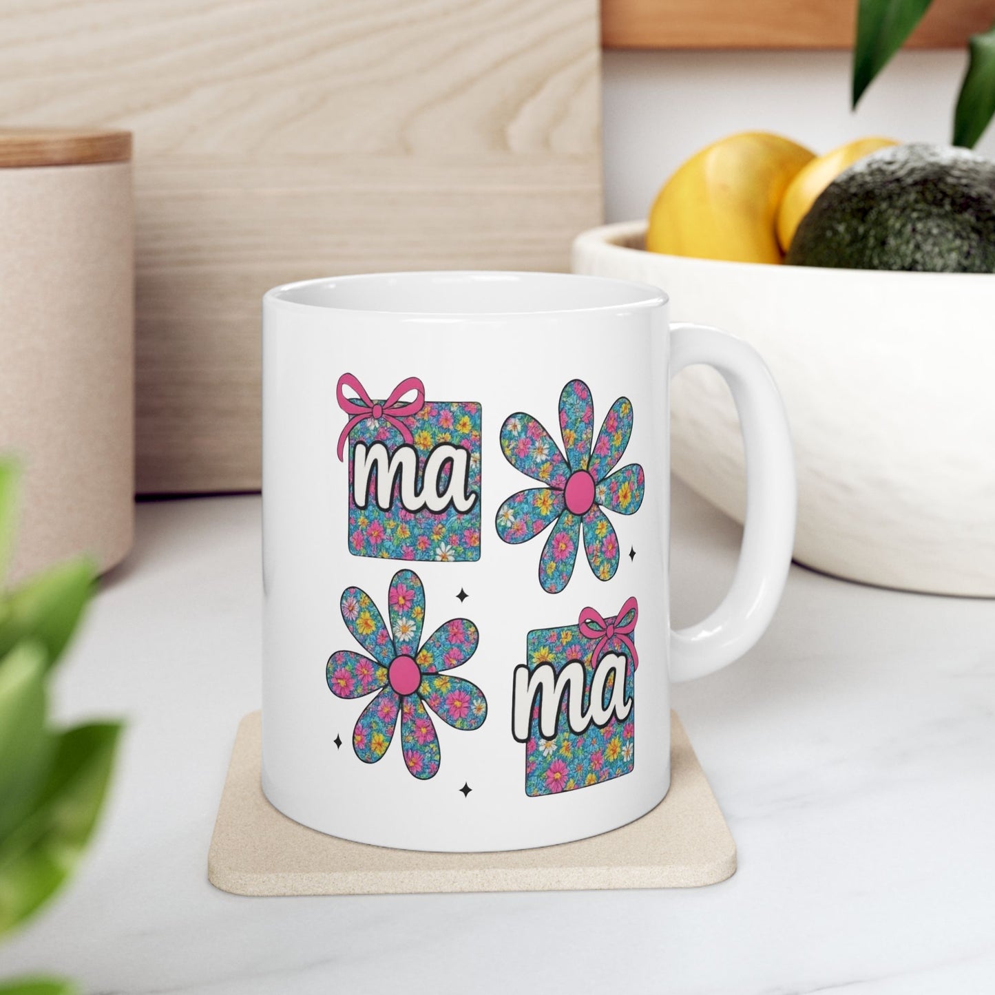 Taza con diseño floral para mamá: celebra a la hermosa mamá en tu vida