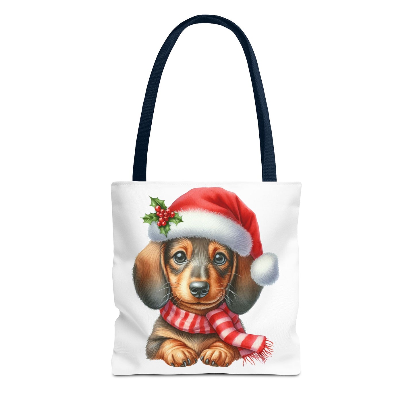 🎄 Dachshund Christmas Tote Bag – Festive Holiday Charm for Dog Lovers 🐾🎅
