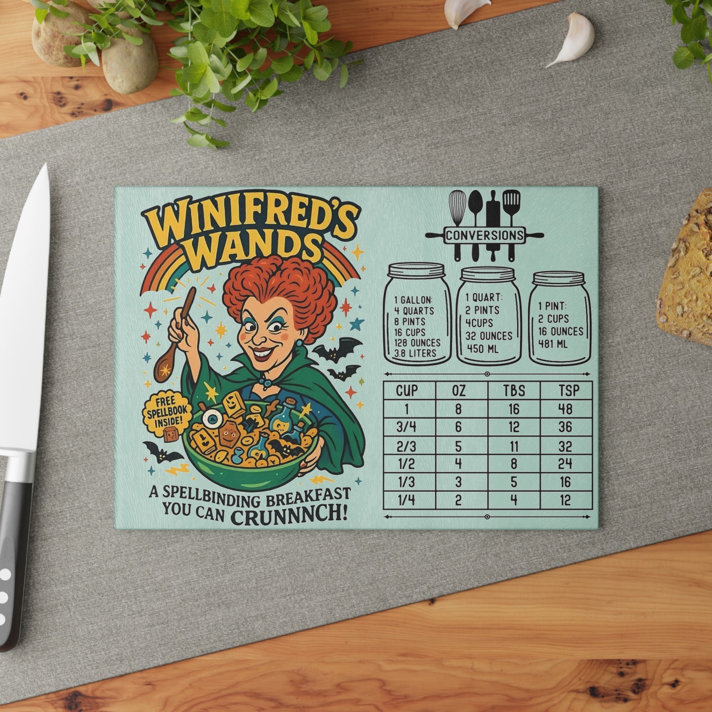 🧙♀️ Winifred’s Wands Cutting Board – A Spellbinding Breakfast You Can CRUNNNCH! 🧪✨