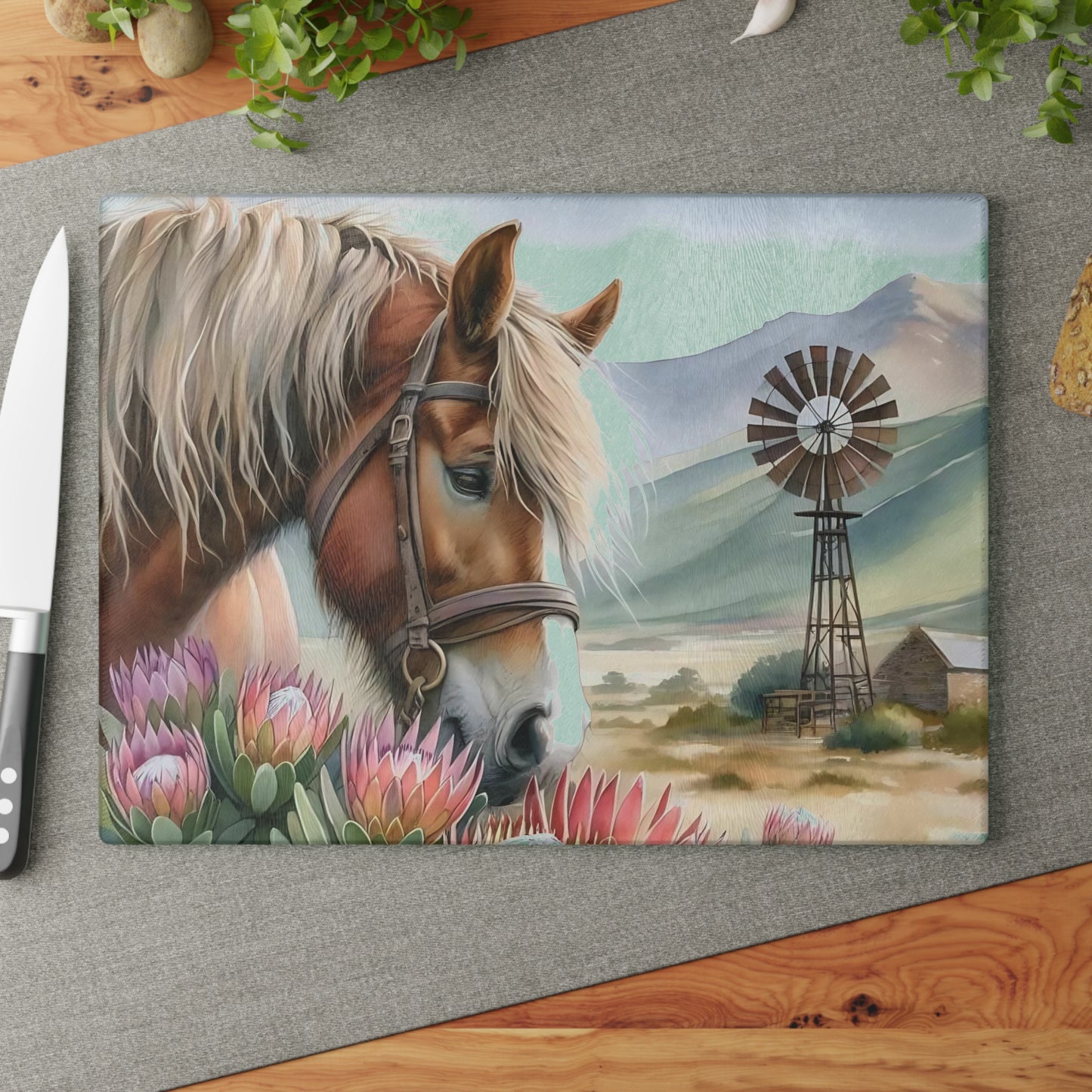 Horse cutting board, Farmhouse kitchen decor, Equestrian gift, Rustic kitchen gift, Horse lover decor, Charcuterie Board, unique accessory