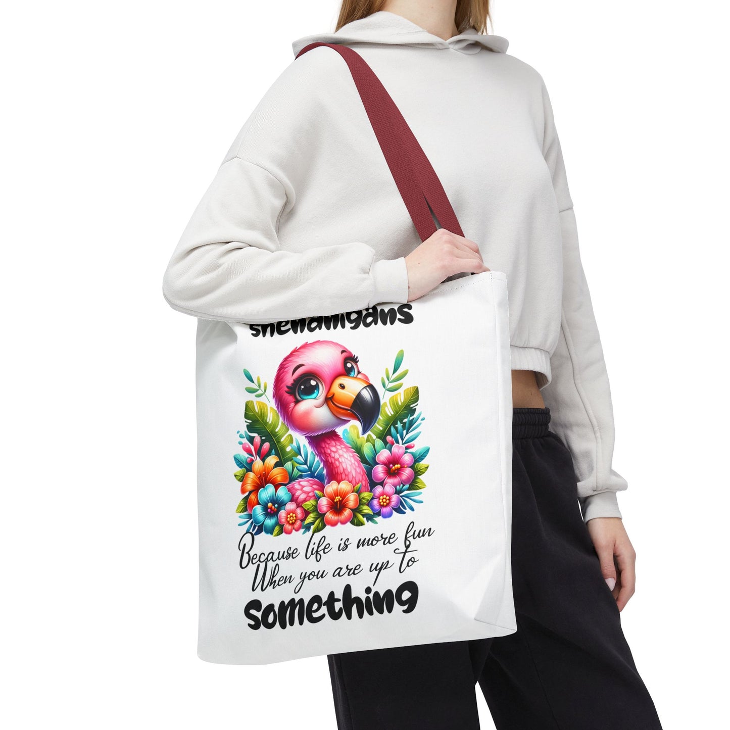 🌸 Flamingo & Floral Bliss – Bolso tote vibrante y divertido 🌺