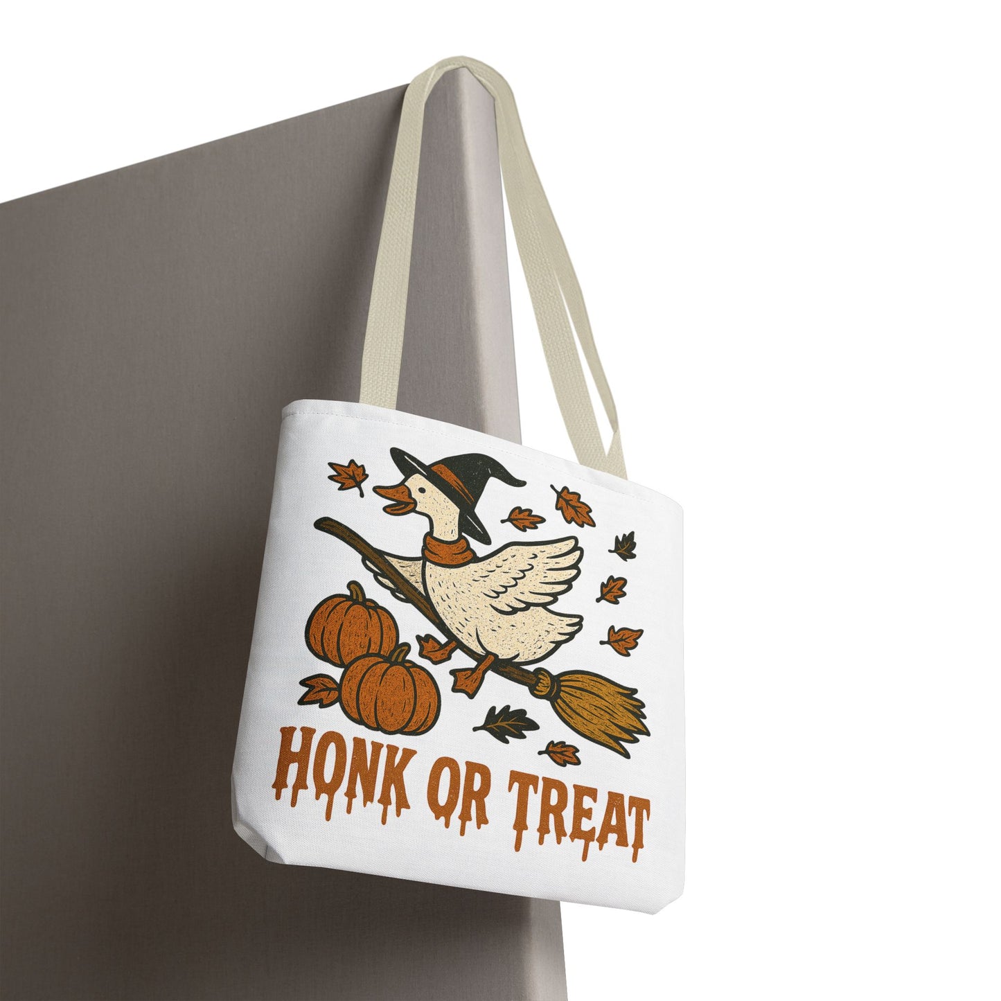 ๐ช Honk or Treat Goose Halloween Tote Bag โ Witchy Whimsy for Spooky Season ๐๐