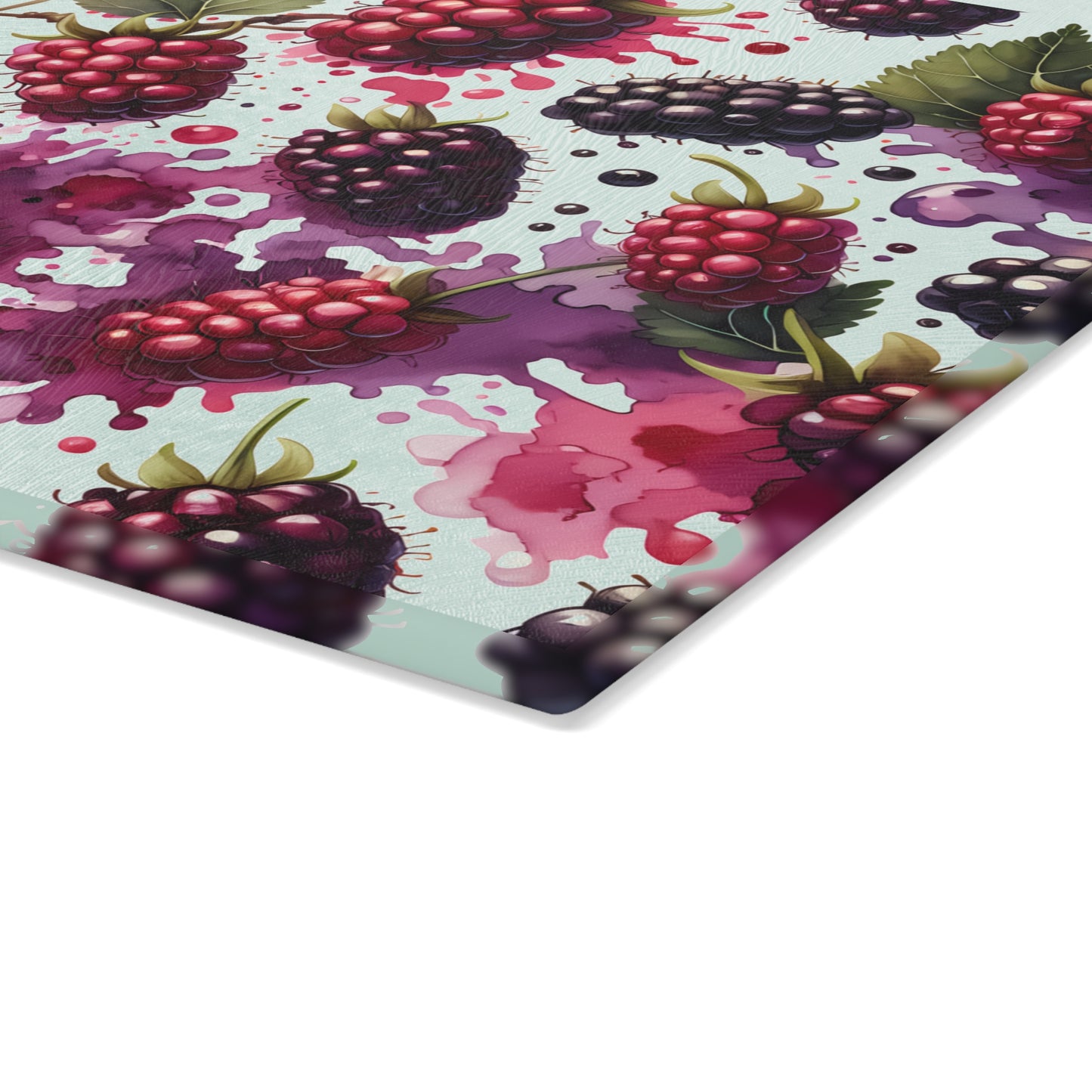 Tabla de cortar Berry Splash: Frambuesas y moras jugosas para un toque atrevido en la cocina