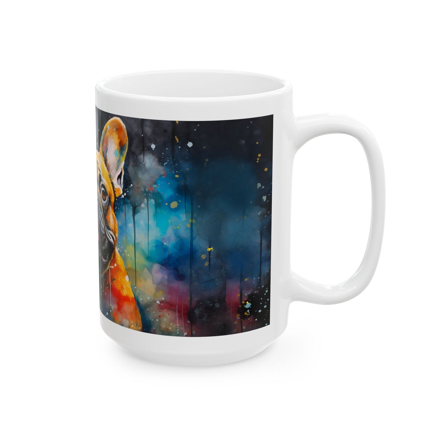 Taza de acuarela de bulldog francés: ¡un homenaje impresionante a tu cachorro favorito!