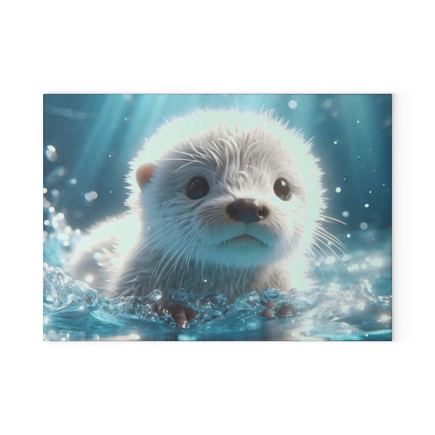 🌊 Baby Otter Splash Cutting Board – Adorable Ocean Charm for Your Kitchen