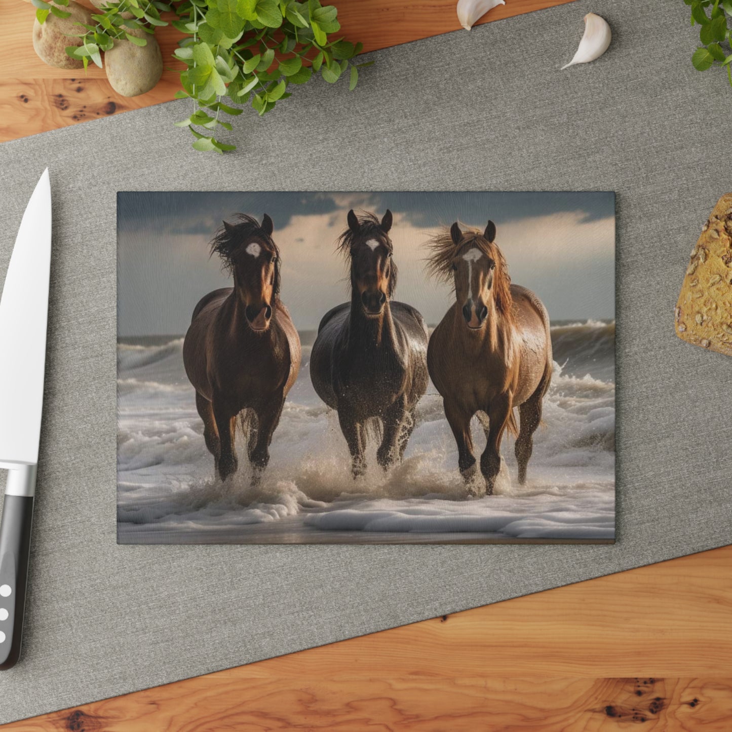 Horse Cutting Board, Horse Kitchen Decor, Horse Chef Gifts, Horse Lovers Gift, Farmhouse Style, Cutting Board Gift, Kitchen Accessories