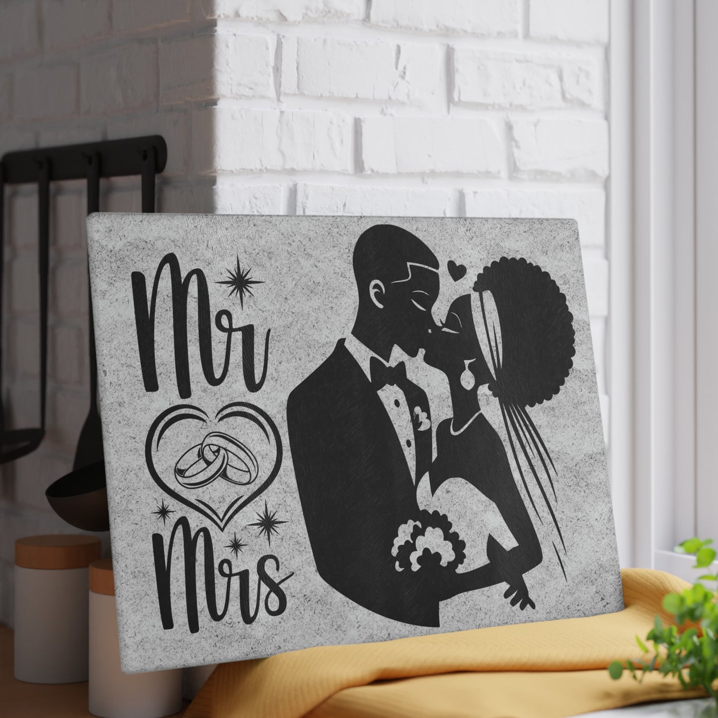 Tabla de cortar de arena de playa para bodas de Sr. y Sra.: regalo romántico para recién casados