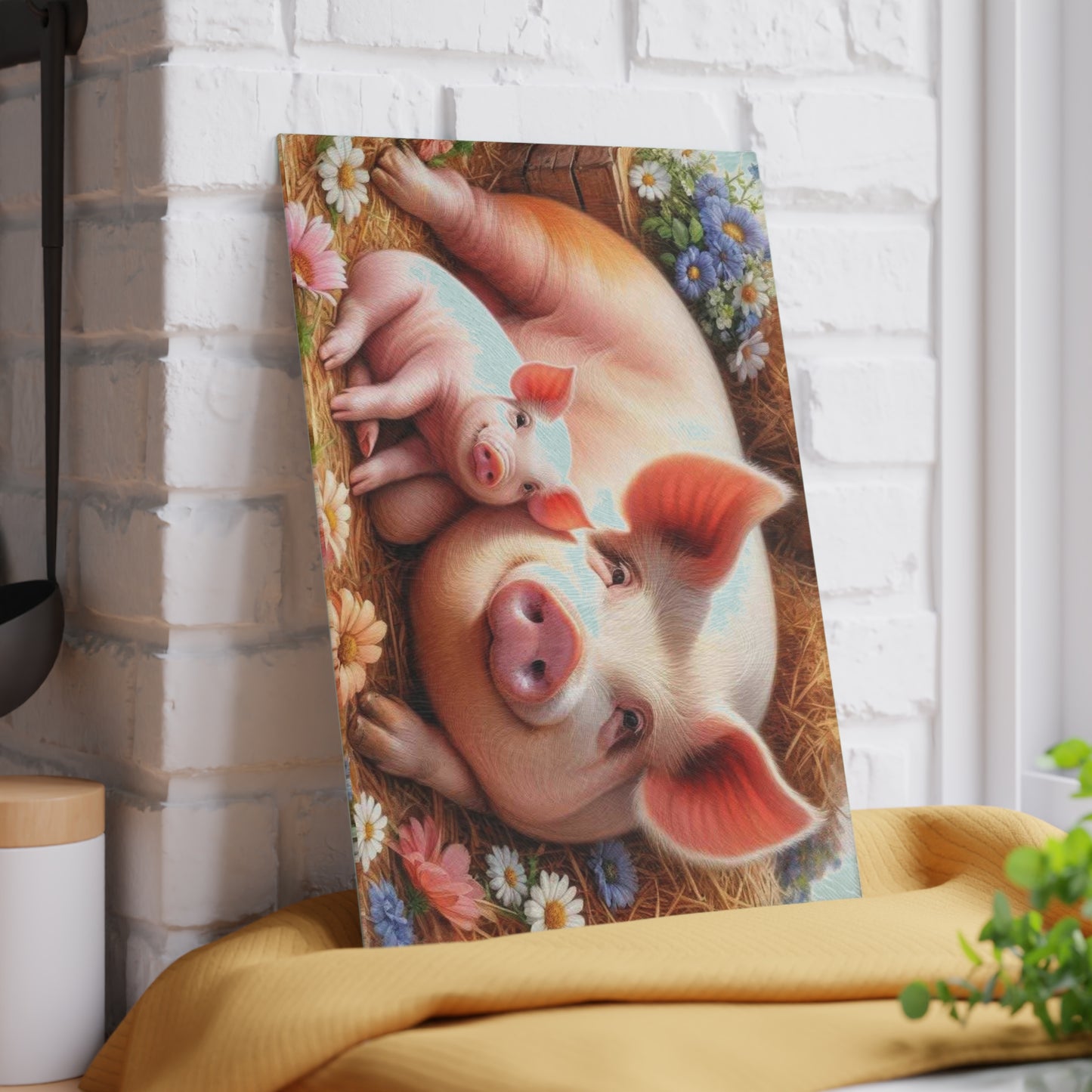Tabla de cortar de cerdo, amantes de los animales, decoración de granja, accesorios de cocina, regalo único, tabla de charcutería, tabla de cortar personalizada, cocinas de cerdo
