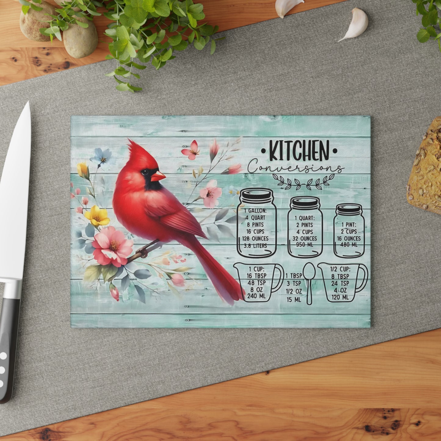 Tabla de cortar Cardinal Kitchen Conversions: ¡el encanto rústico se combina con la función culinaria!