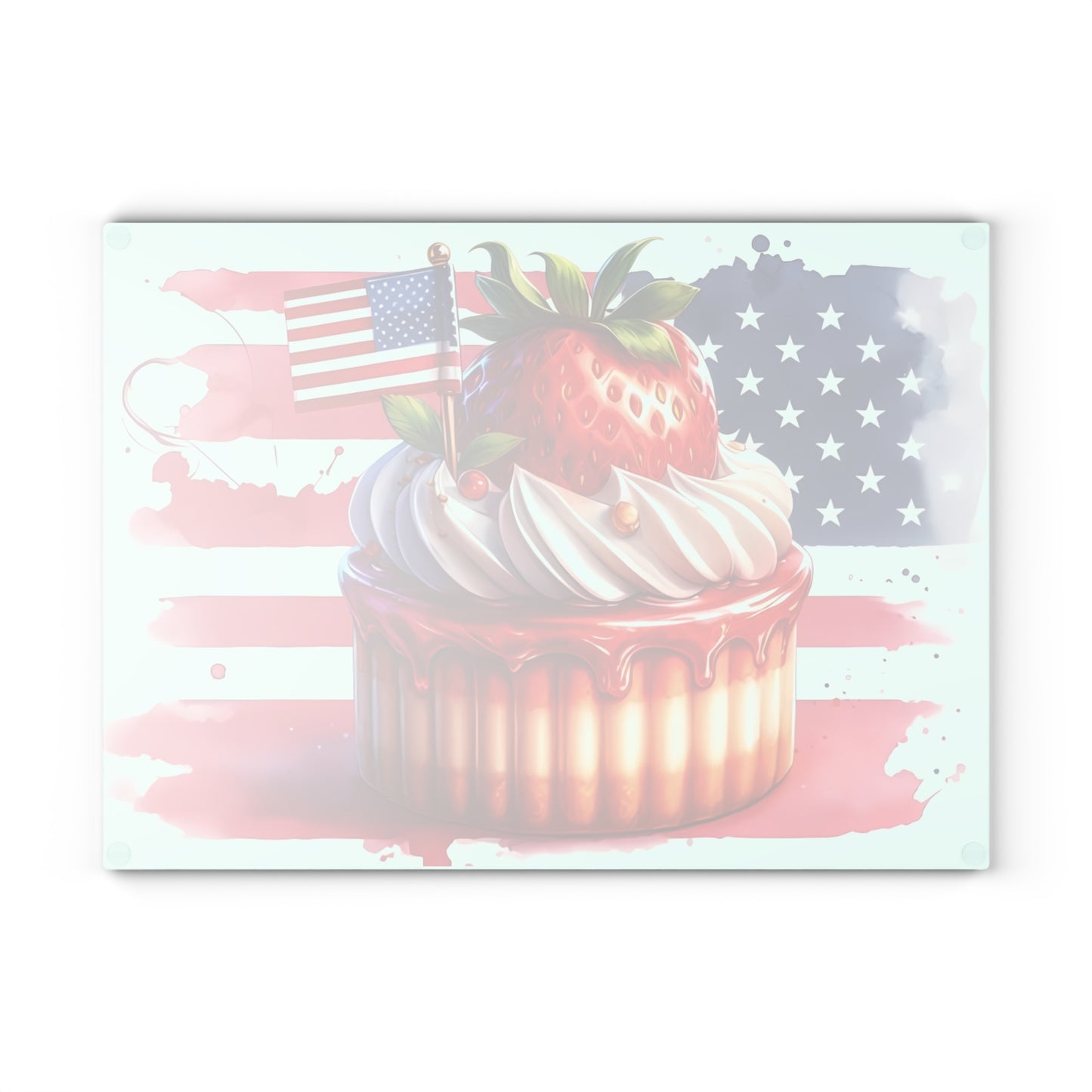 Tabla de cortar de vidrio para postres del 4 de julio: un dulce estilo patriótico para celebraciones de verano