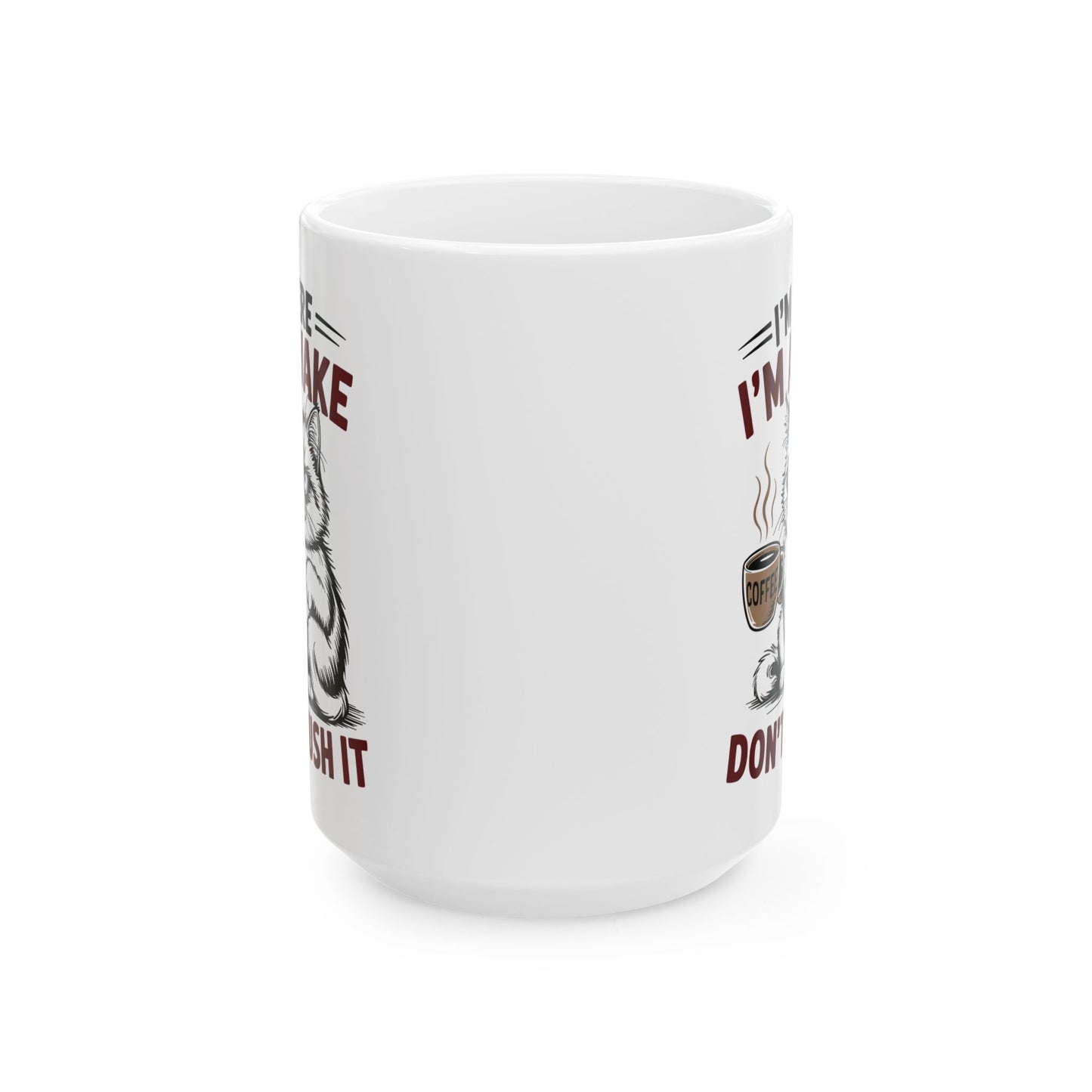 ☕ Estoy despierto, no presiones – Taza de café de Grumpy Cat para guerreros del buen humor matutino