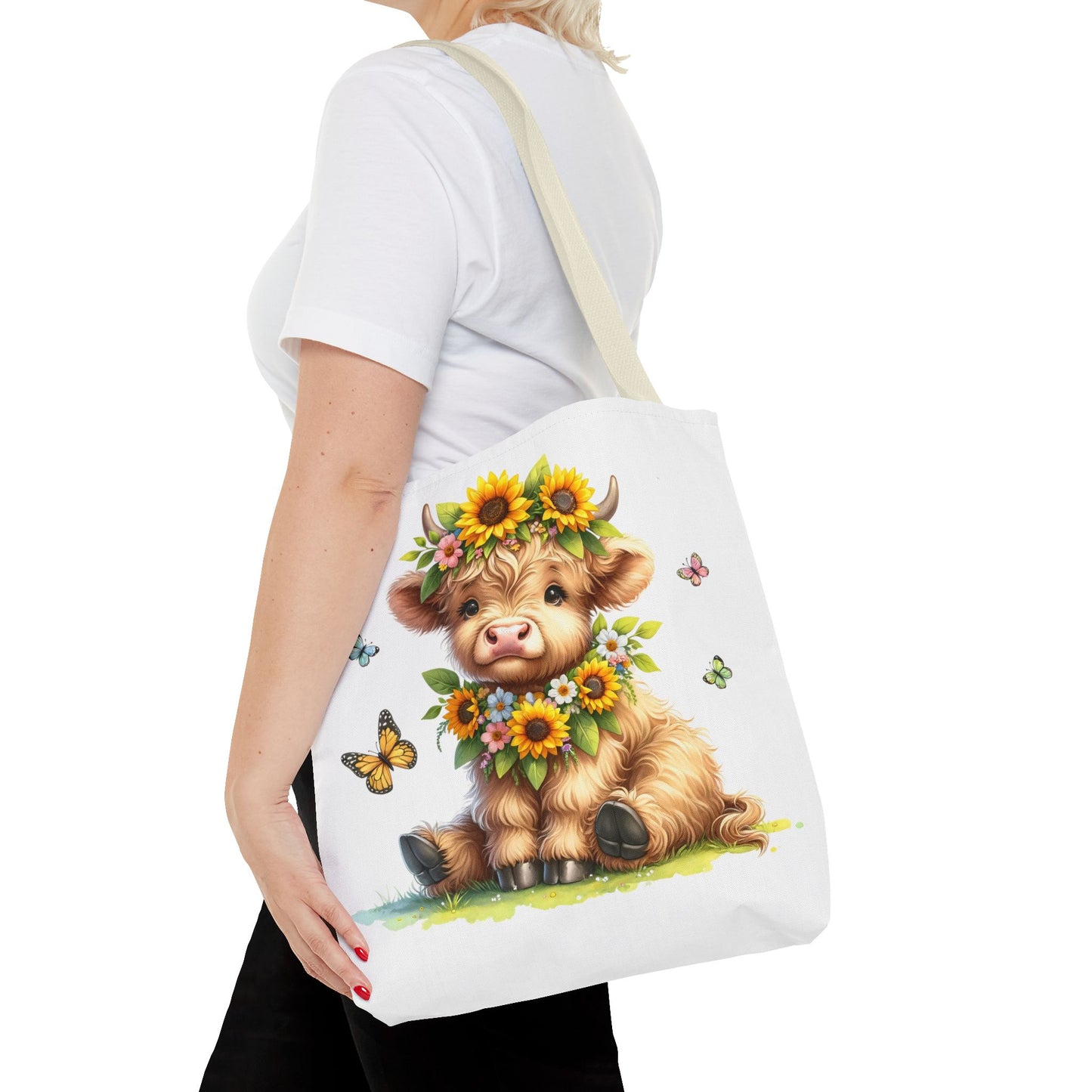 Bolsa de mano de vaca de las Tierras Altas, diseño de vaca bonito y elegante para amantes de los animales, perfecta para ir de compras, uso diario, regalo para entusiastas de las vacas y granjeros.