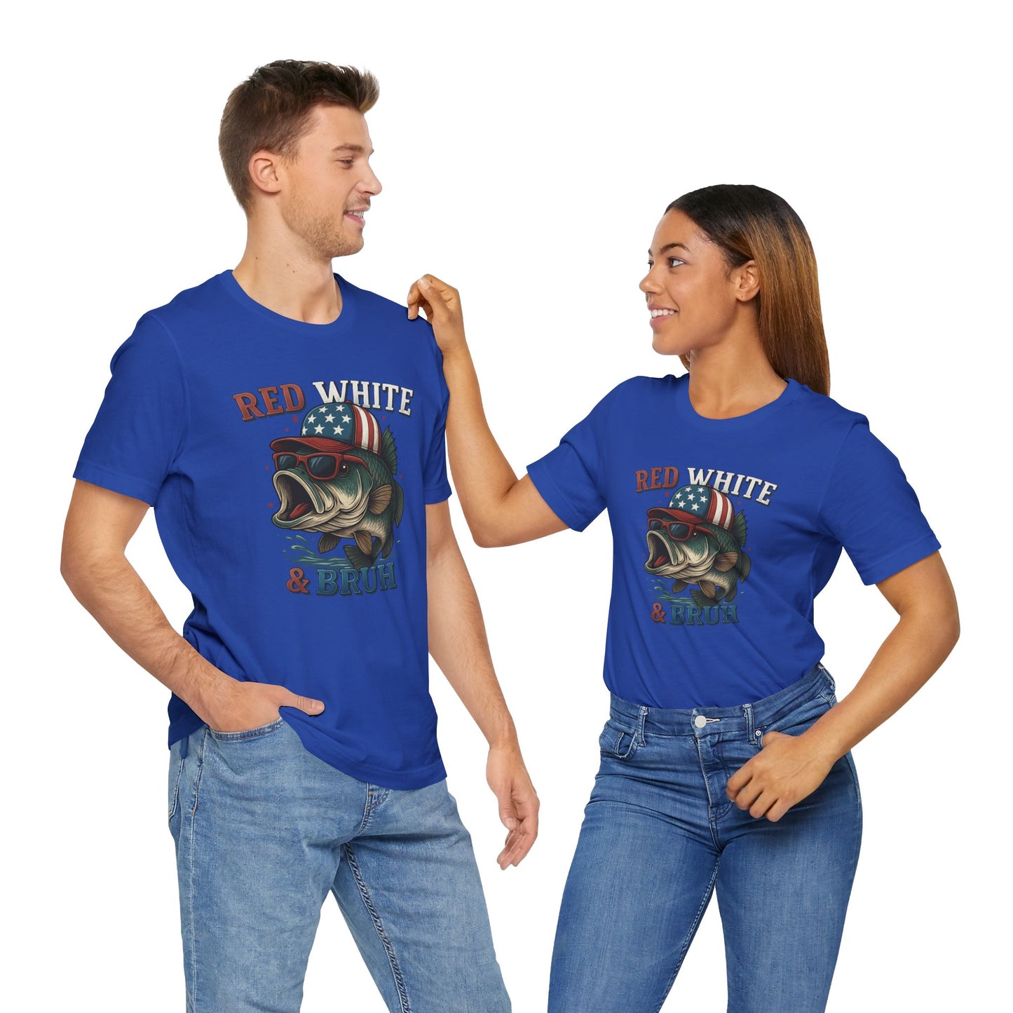 Divertida camiseta patriótica de pescado, con estampado rojo, blanco y negro, unisex, ideal para el 4 de julio, regalo para papá, ideal para barbacoas de verano.