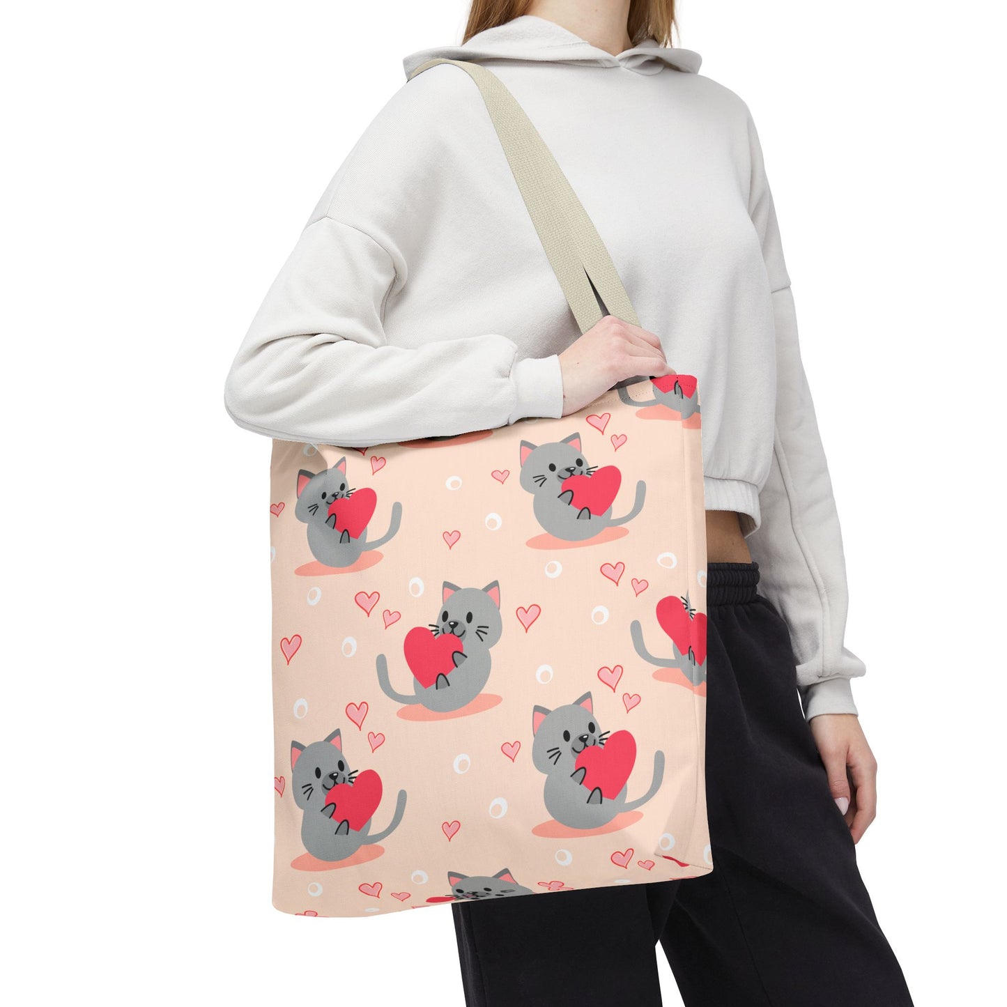 Encantador bolso de mano para amantes de los gatos: duradero, espacioso y perfecto para ir de compras, trabajar o las aventuras cotidianas.