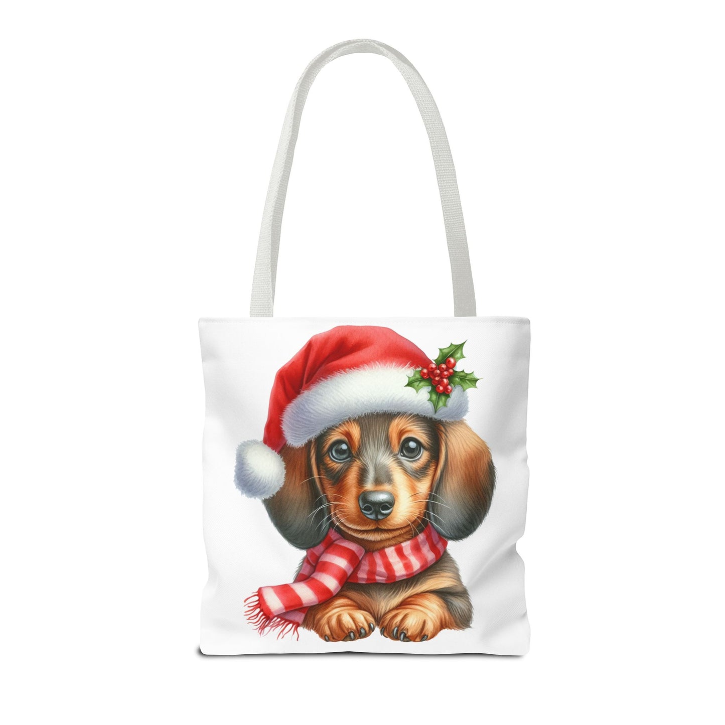 🎄 Dachshund Christmas Tote Bag – Festive Holiday Charm for Dog Lovers 🐾🎅
