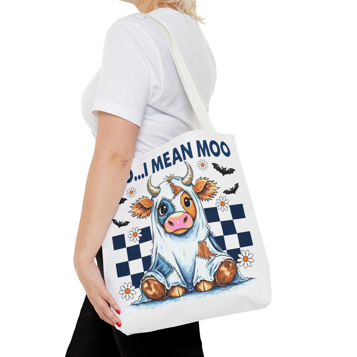 ๐ฎ Boo... I Mean Moo Cow Halloween Tote Bag โ Spooky Cute Farmhouse Fun ๐ป๐