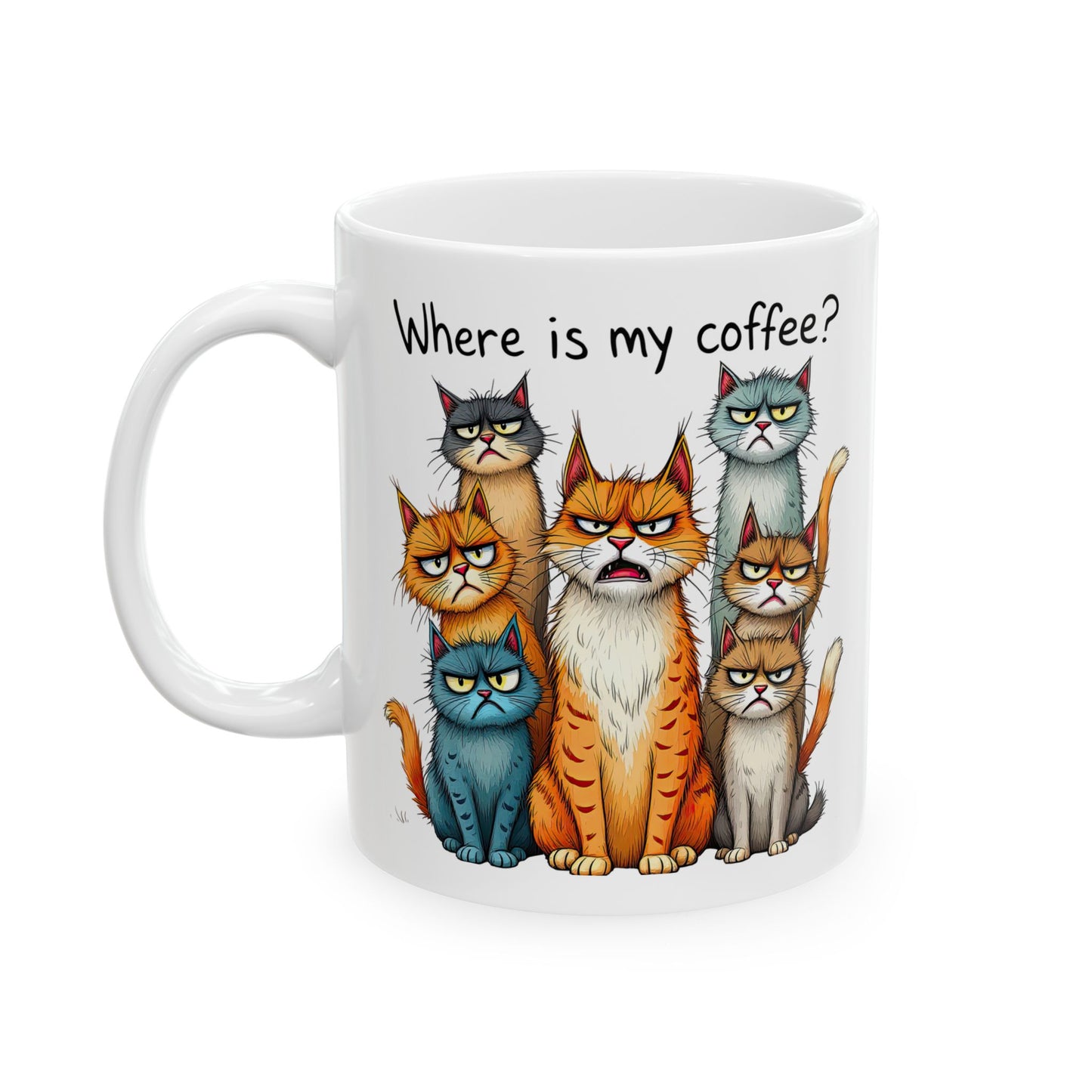 ¿Dónde está mi café? – Divertida taza de gato para amantes de los gatos ☕