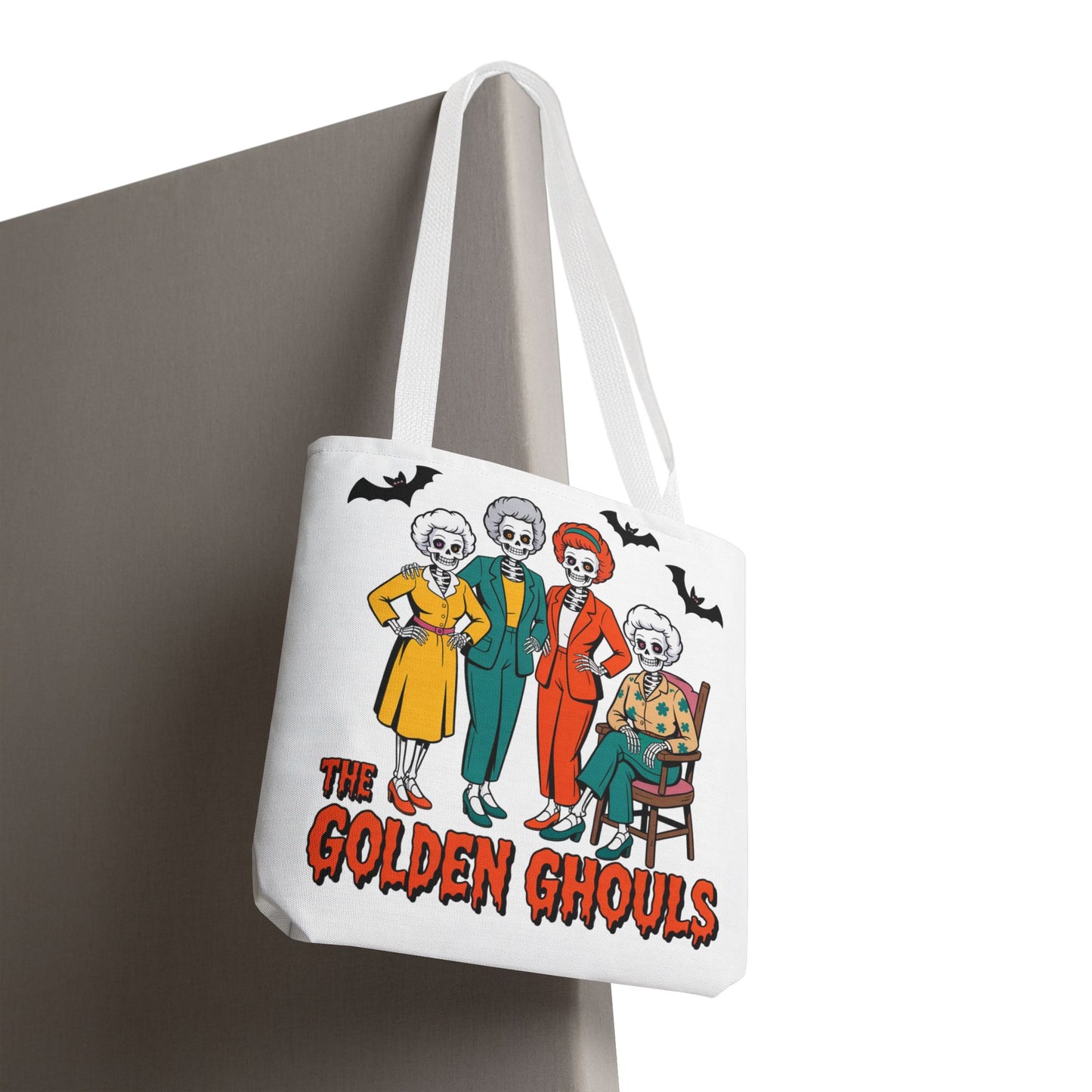 ๐ค Retro Skeleton Squad Tote Bag โ Spooky Chic Style for Halloween ๐ป๐