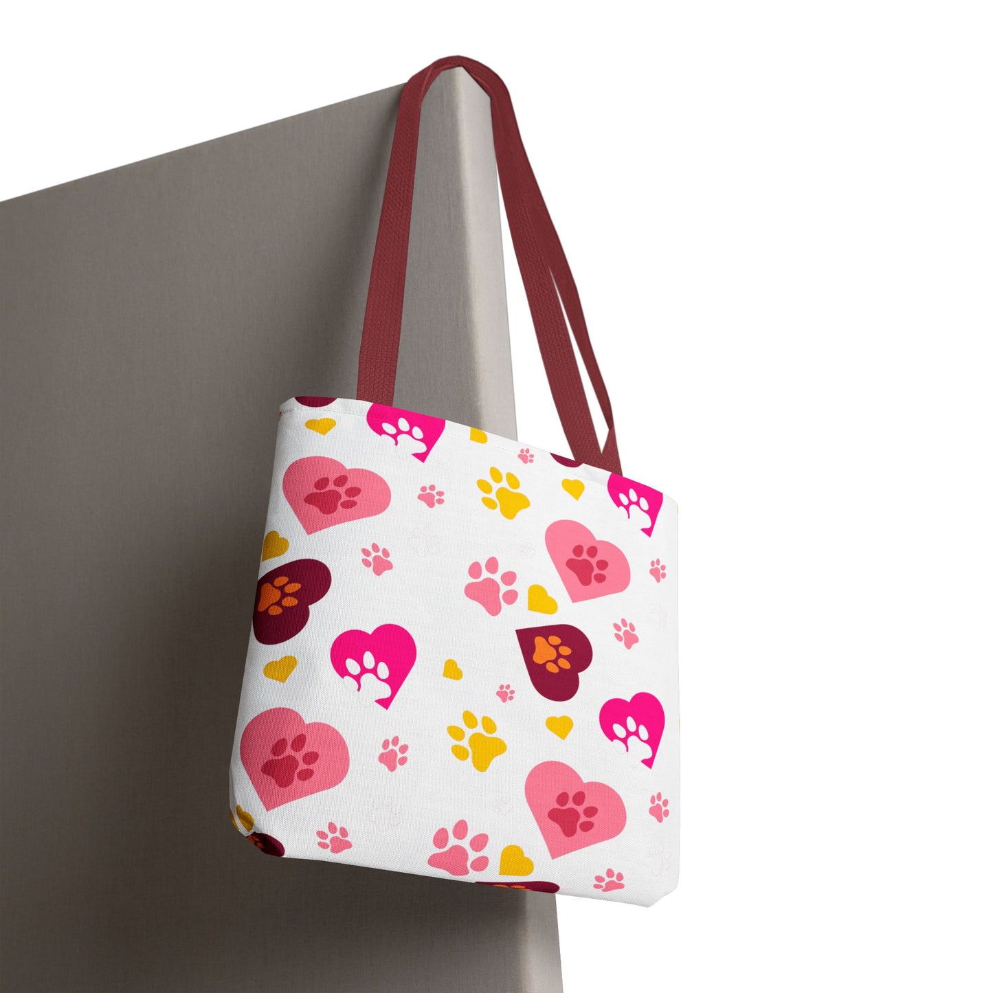 Bolsa de mano con estampado de patas y corazón | Pet Lover Everyday Carry-All