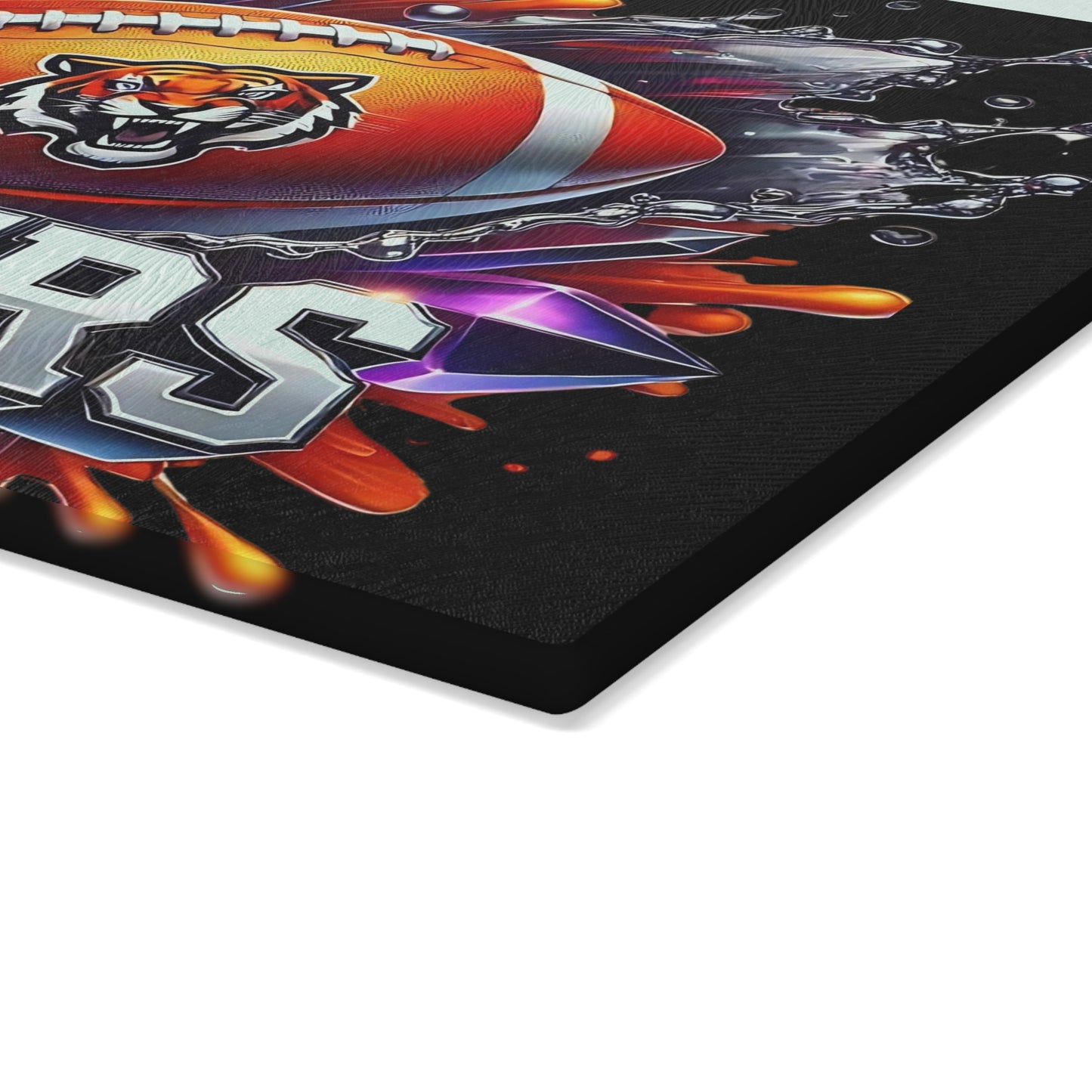 🐯 Fierce Jungle Cat Splash Cutting Board – Bold Wild Energy for Your Kitchen 💥