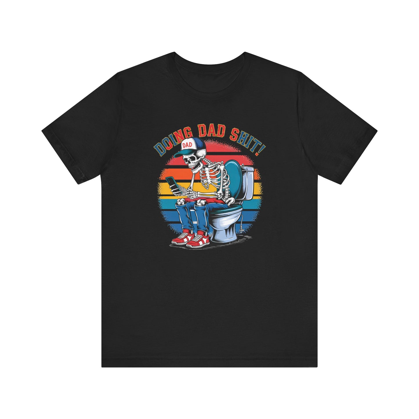 🧻 HACIENDO CABRAS DE PAPÁ | Camiseta gráfica divertida con esqueleto en el inodoro