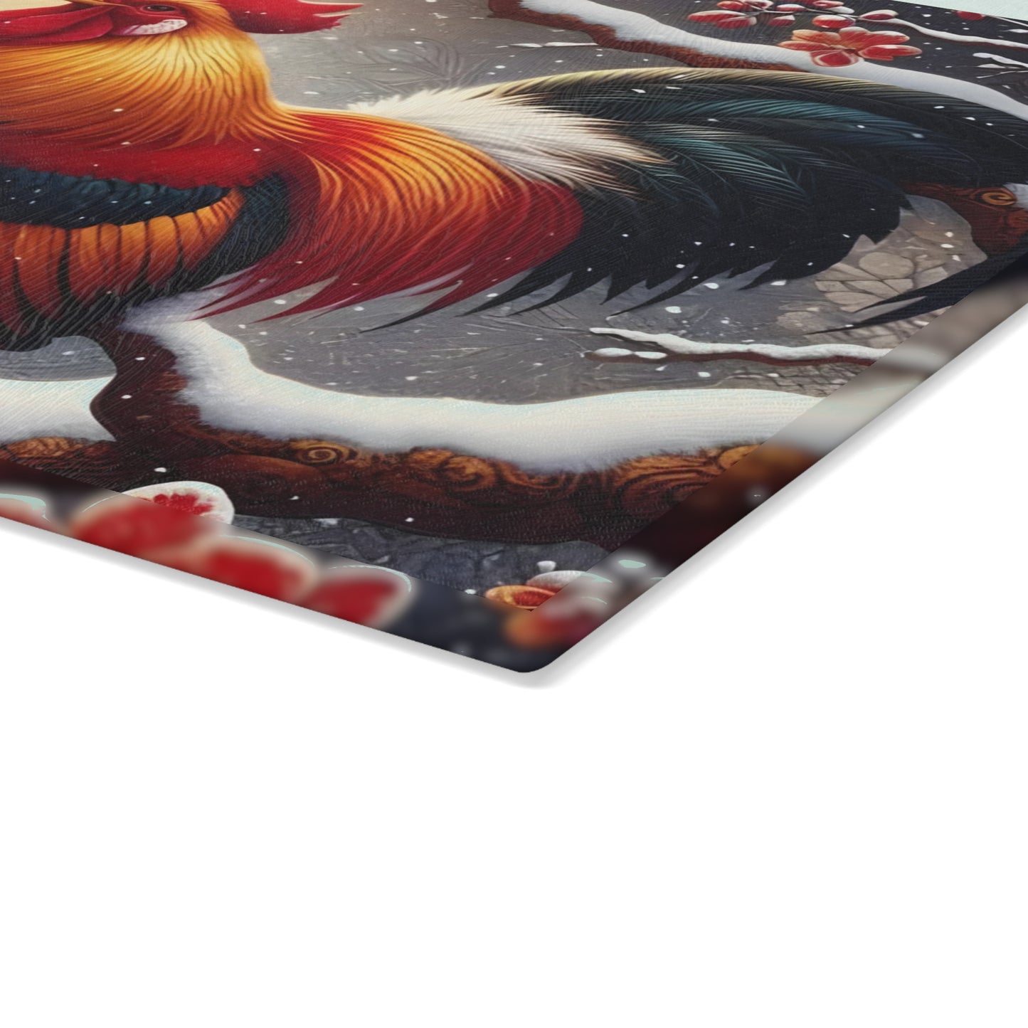 🐓❄️ Winter Rooster Cutting Board – Rustic Charm Meets Seasonal Elegance ❄️🐓