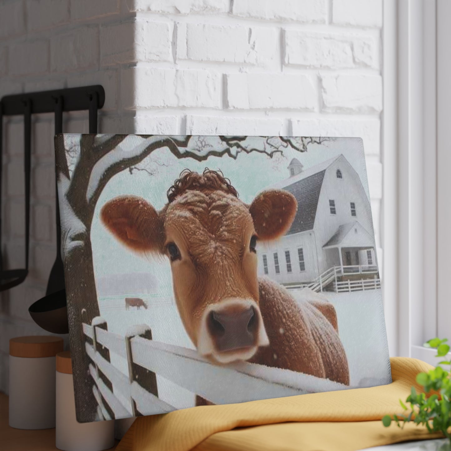 Tabla de cortar de vaca lechera, decoración de granja, regalos de boda, rancho de vacas, regalos de granja, vaca en blanco y negro, decoración de granja