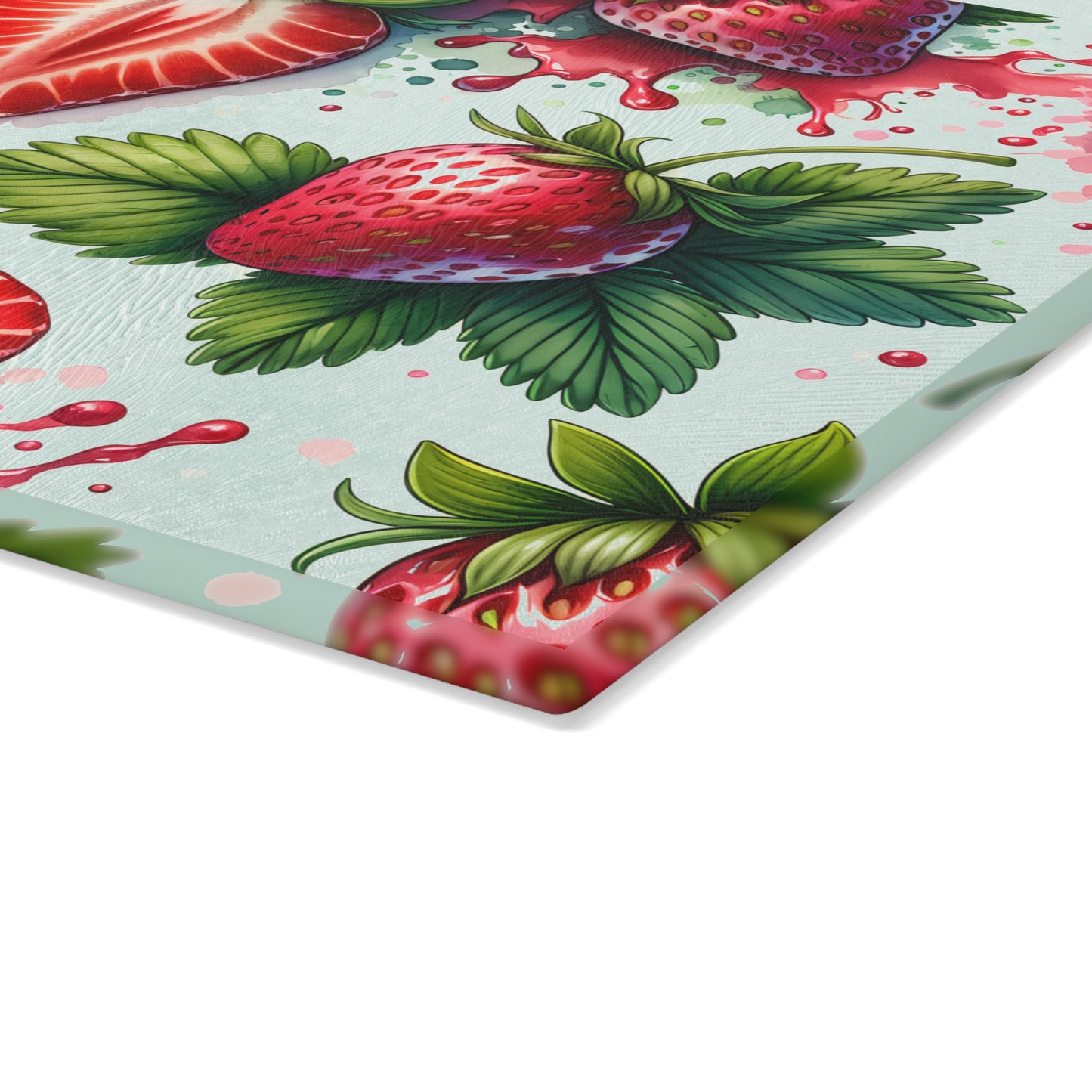 Tabla de cortar Strawberry Splash: estilo de cocina atrevido y jugoso