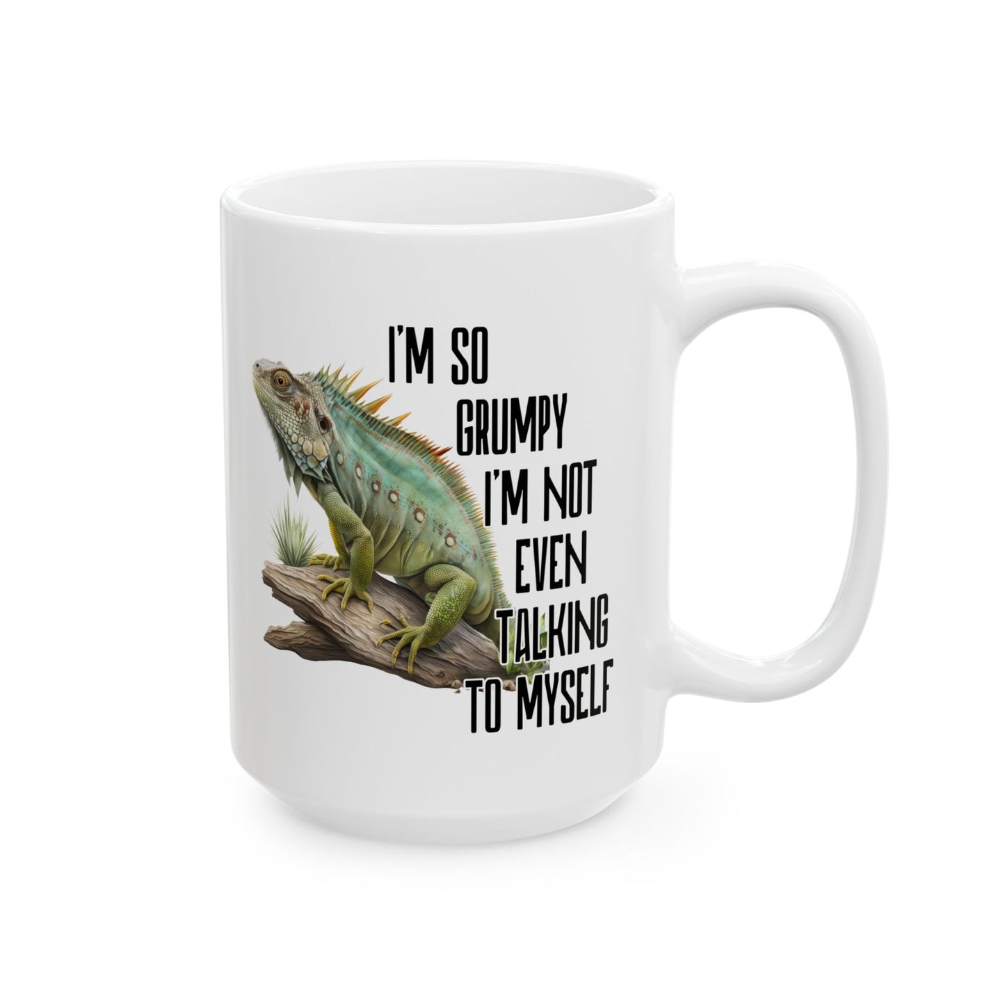 🦎 Estoy tan gruñón que hablo solo: divertida taza de café con forma de iguana para amantes sarcásticos de los reptiles ☕