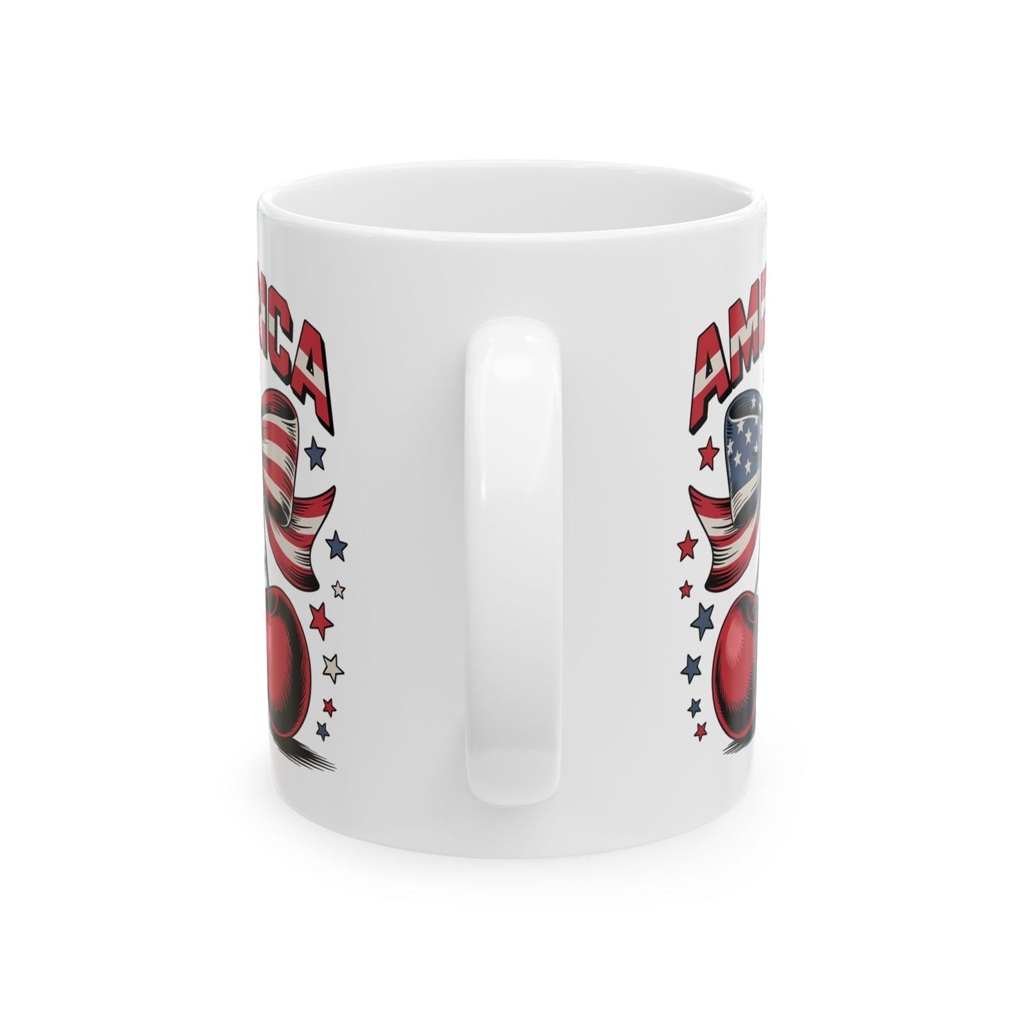 Taza con lazo de cereza de EE. UU. y el 4 de julio
