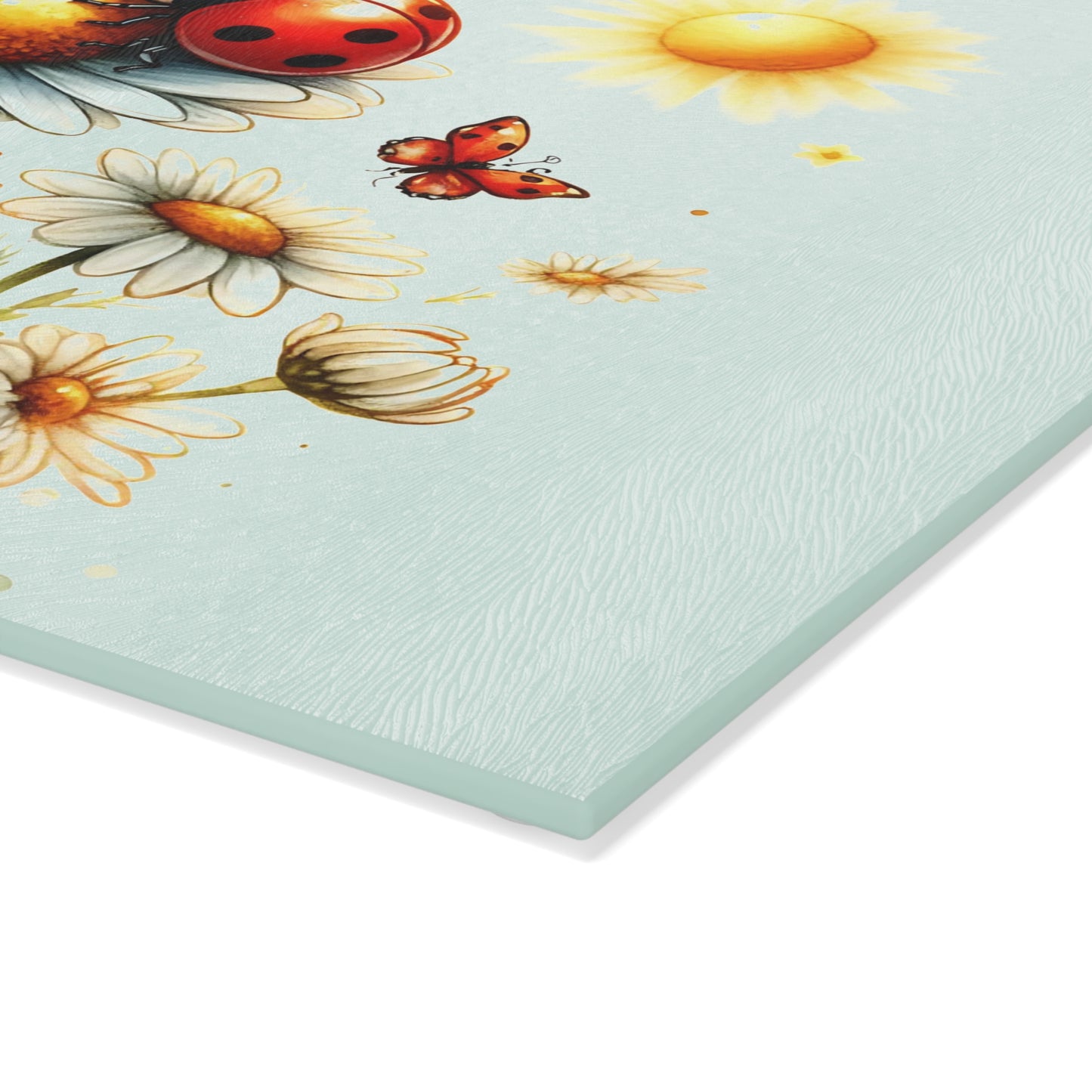 🌼🐞 Ladybug & Daisies Cutting Board – Cheerful Charm for Your Kitchen 🌞