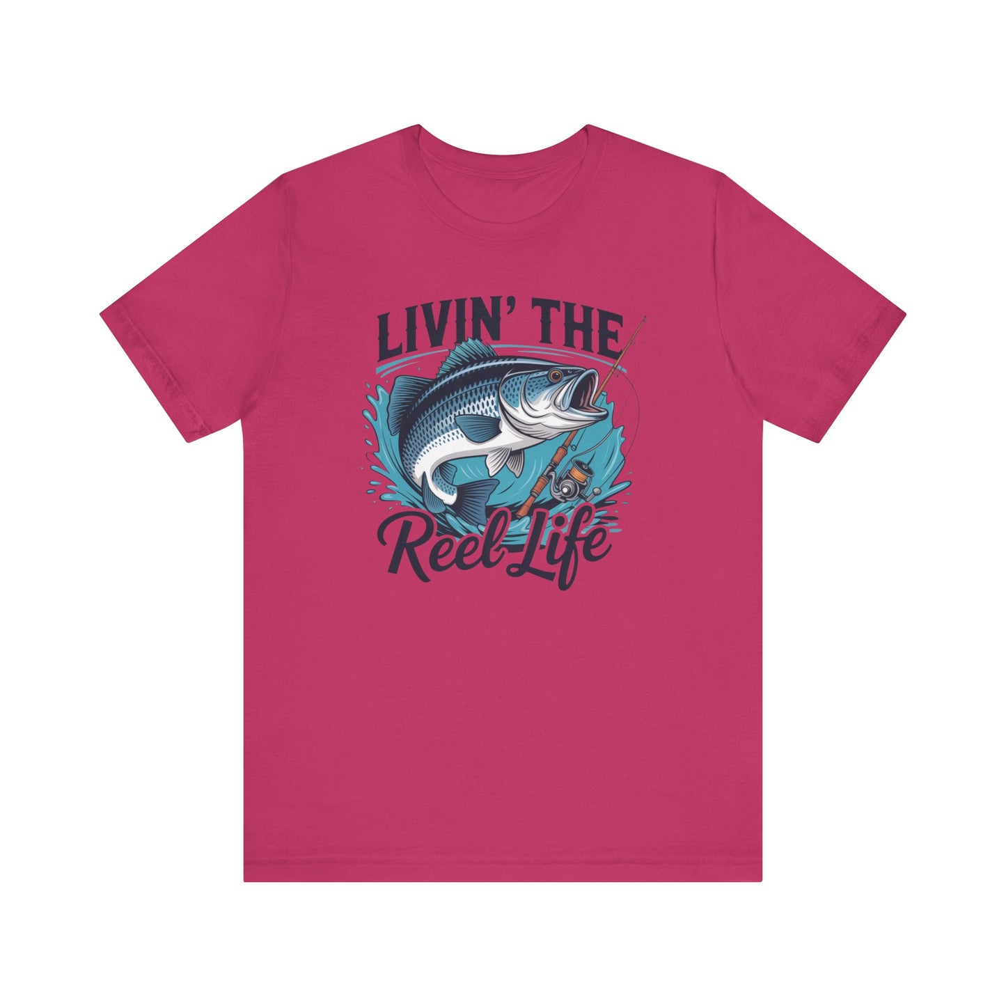 🎣 Livin’ the Reel Life Fishing T-Shirt – Perfect Gift for Anglers! 🐟