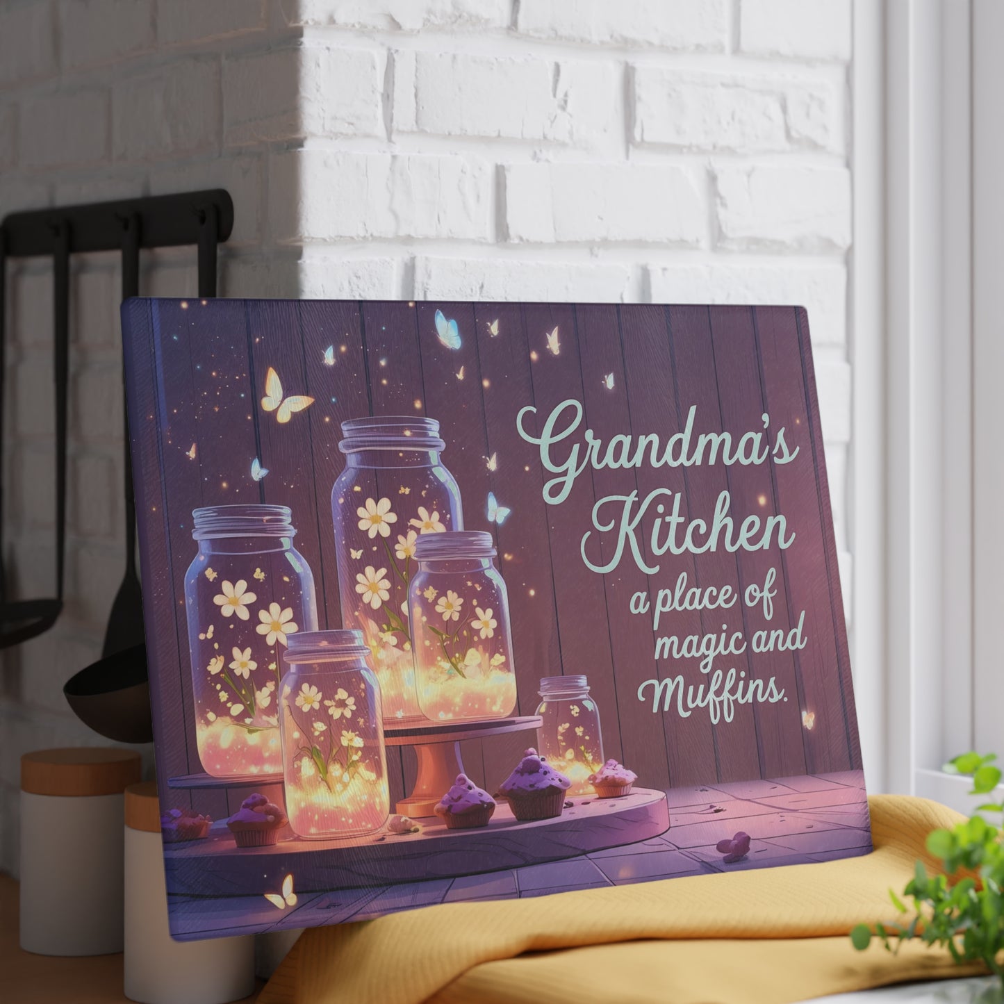 🧁 Grandma’s Kitchen Cutting Board – A Place of Magic and Muffins