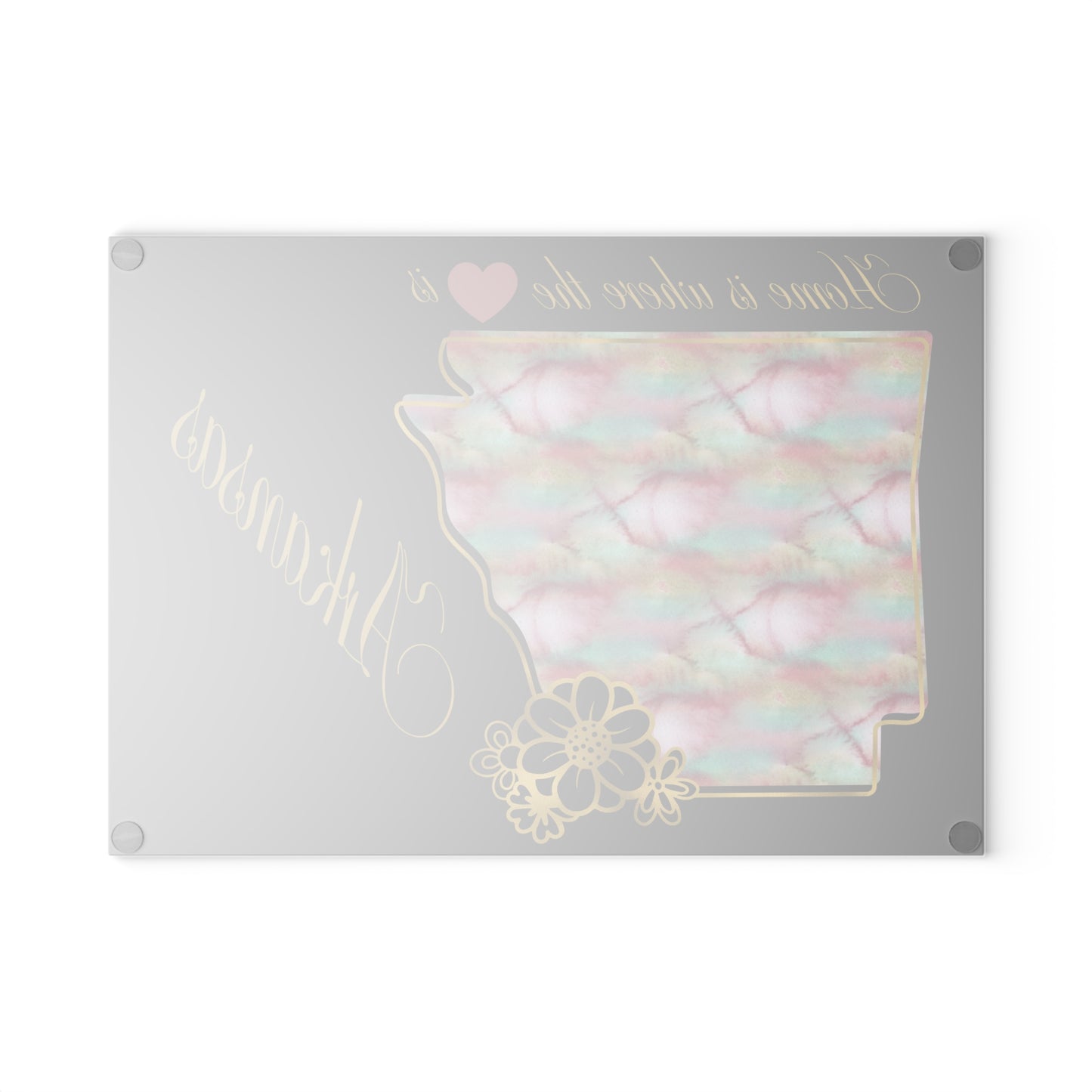 🪷 Arkansas State Floral Cutting Board – Southern Charm Meets Artistic Flair