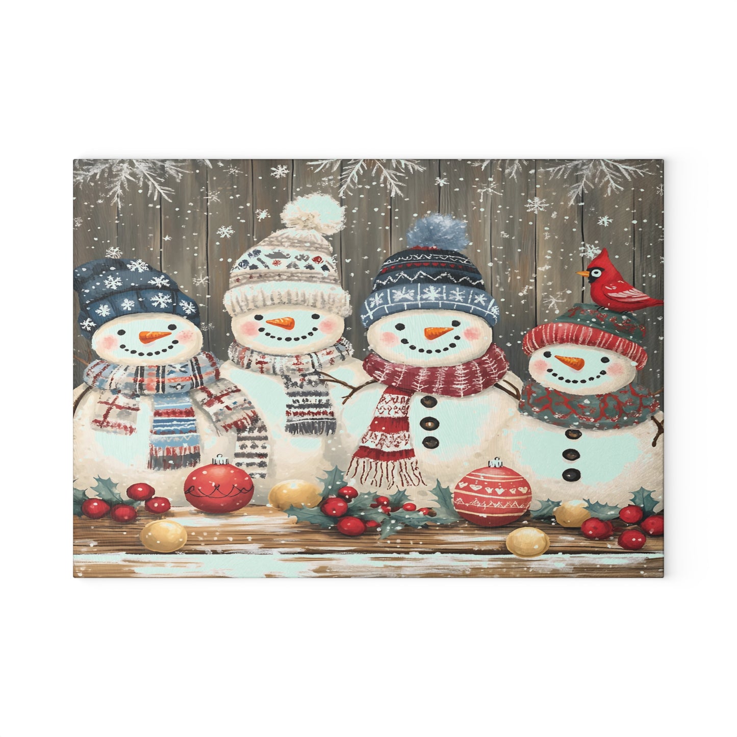 ⛄❄️ Festive Snowmen Cutting Board – Cozy Holiday Charm for Your Kitchen ❄️⛄