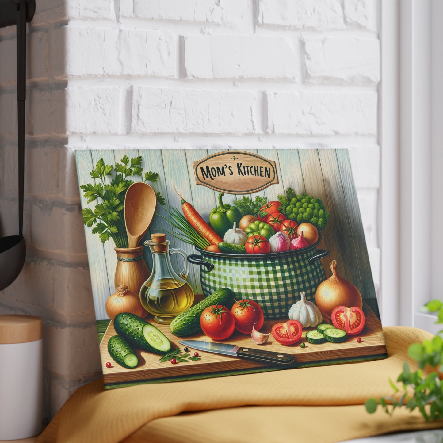 Tabla de cortar verduras del huerto de mamá: un encanto hogareño y saludable