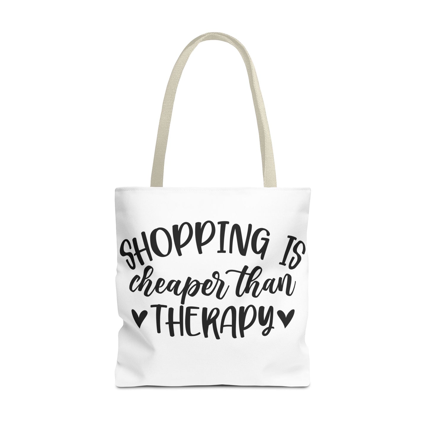๐๏ธ Shopping Is Cheaper Than Therapy Tote Bag โ Fun & Stylish Everyday Carry โค๏ธ