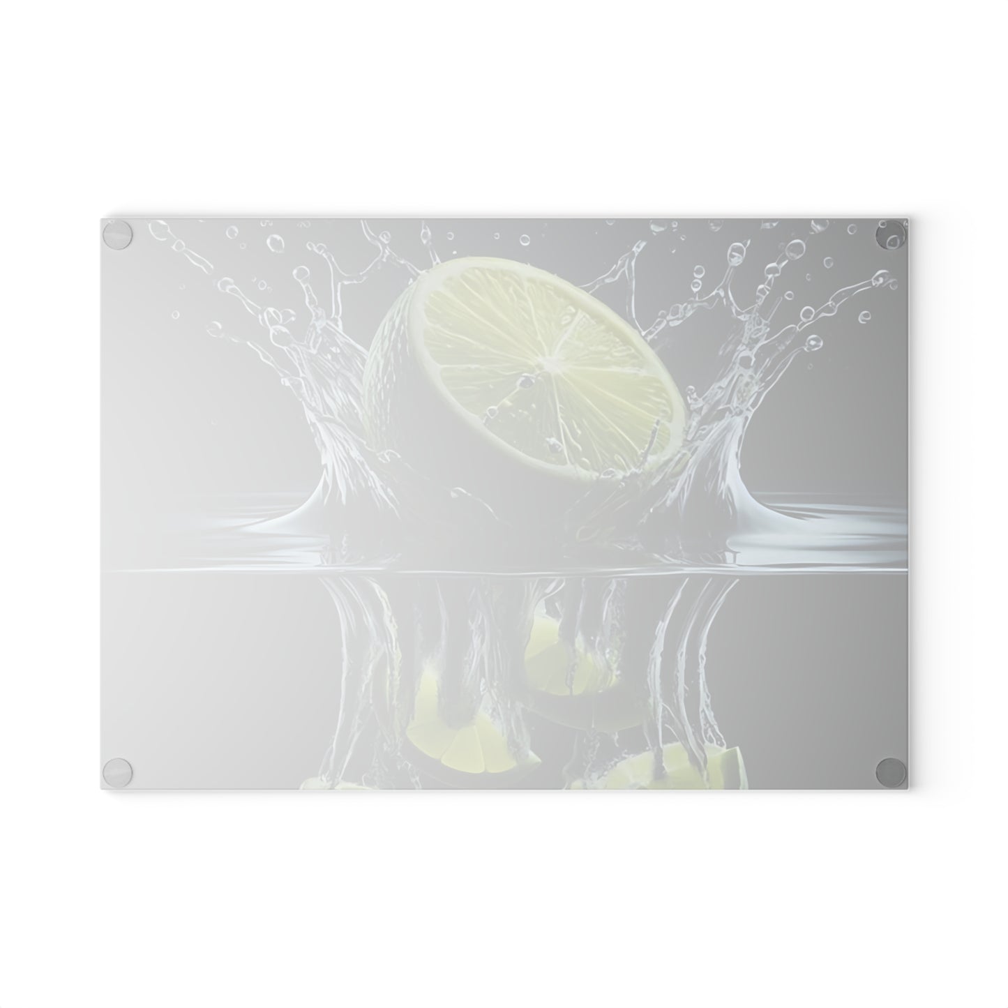 🍋 Lime Splash Glass Cutting Board – Refreshing Citrus Style for Your Kitchen