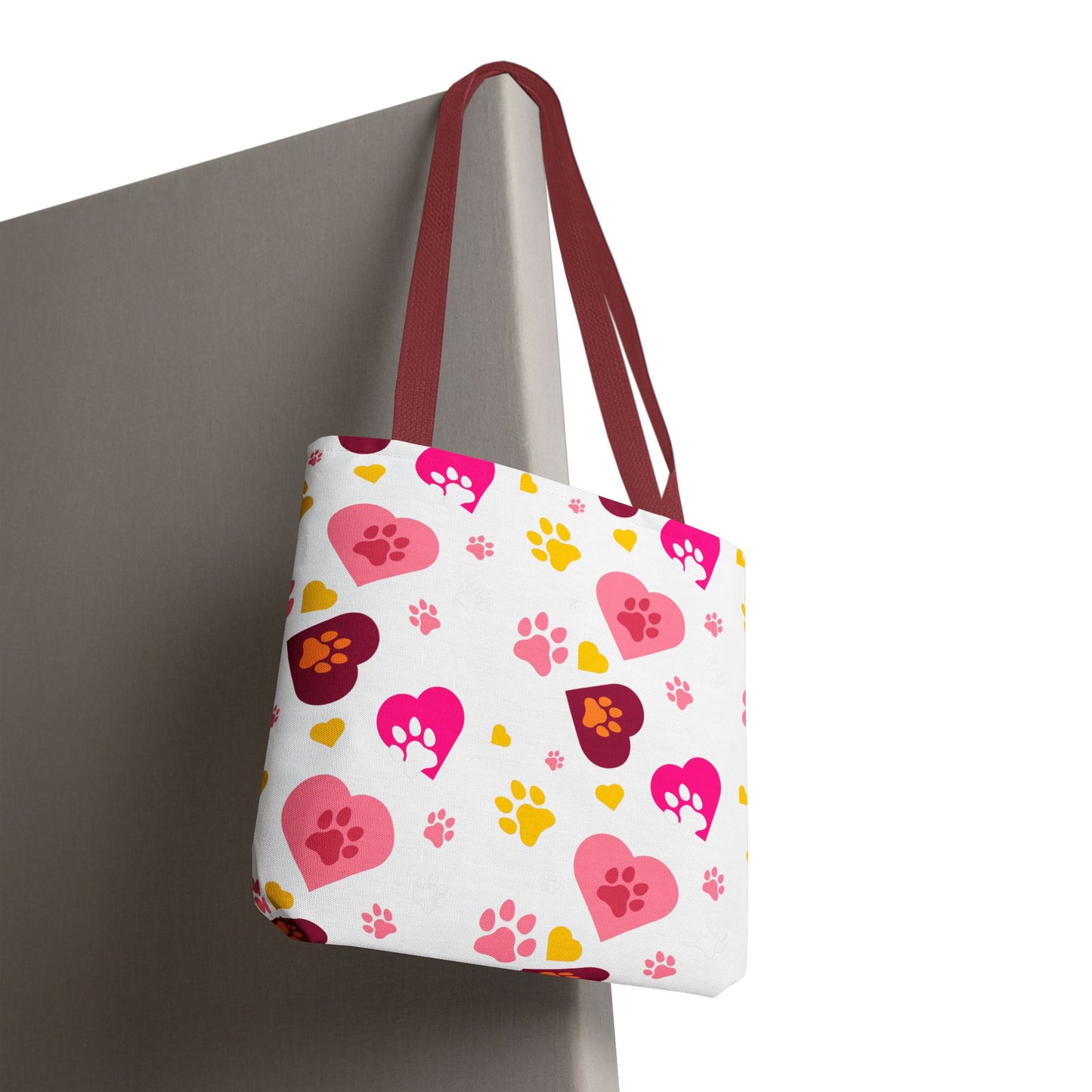 Bolsa de mano con estampado de patas y corazón | Pet Lover Everyday Carry-All