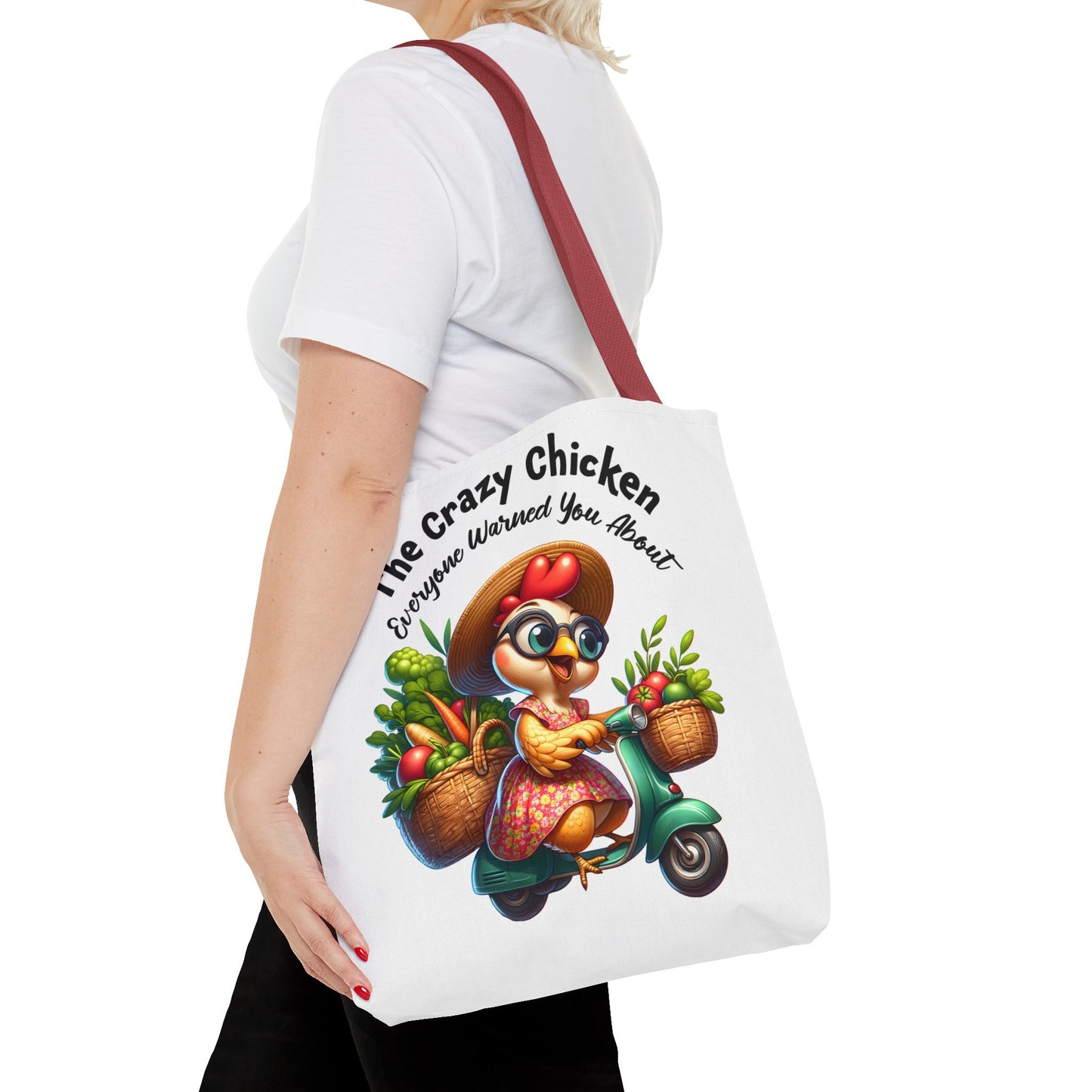 Bolsa de compras divertida con diseño de pollo: un encantador diseño de granja fresca 🐔