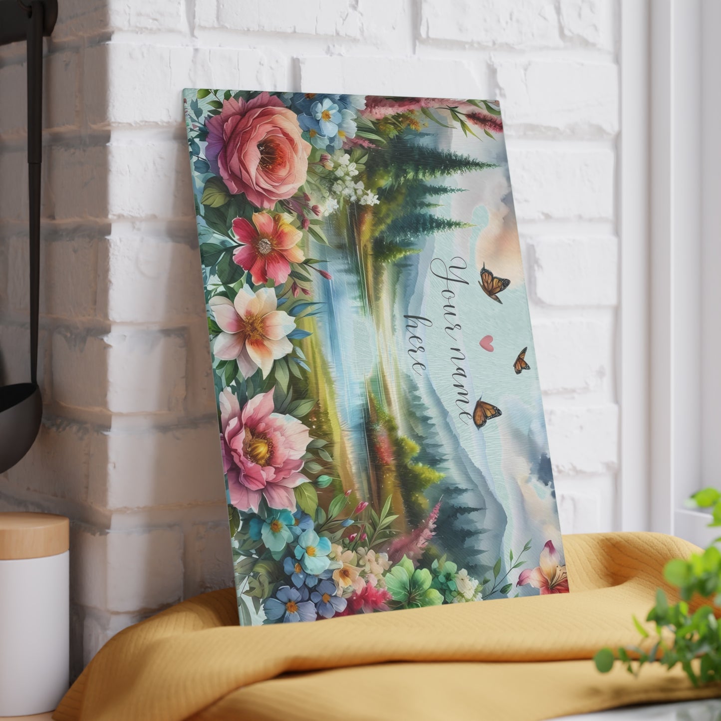 Tabla de cortar personalizada, tabla de charcutería, tabla de cortar única, tabla de cortar de vidrio templado, regalo de inauguración de la casa, tabla de cortar personalizada