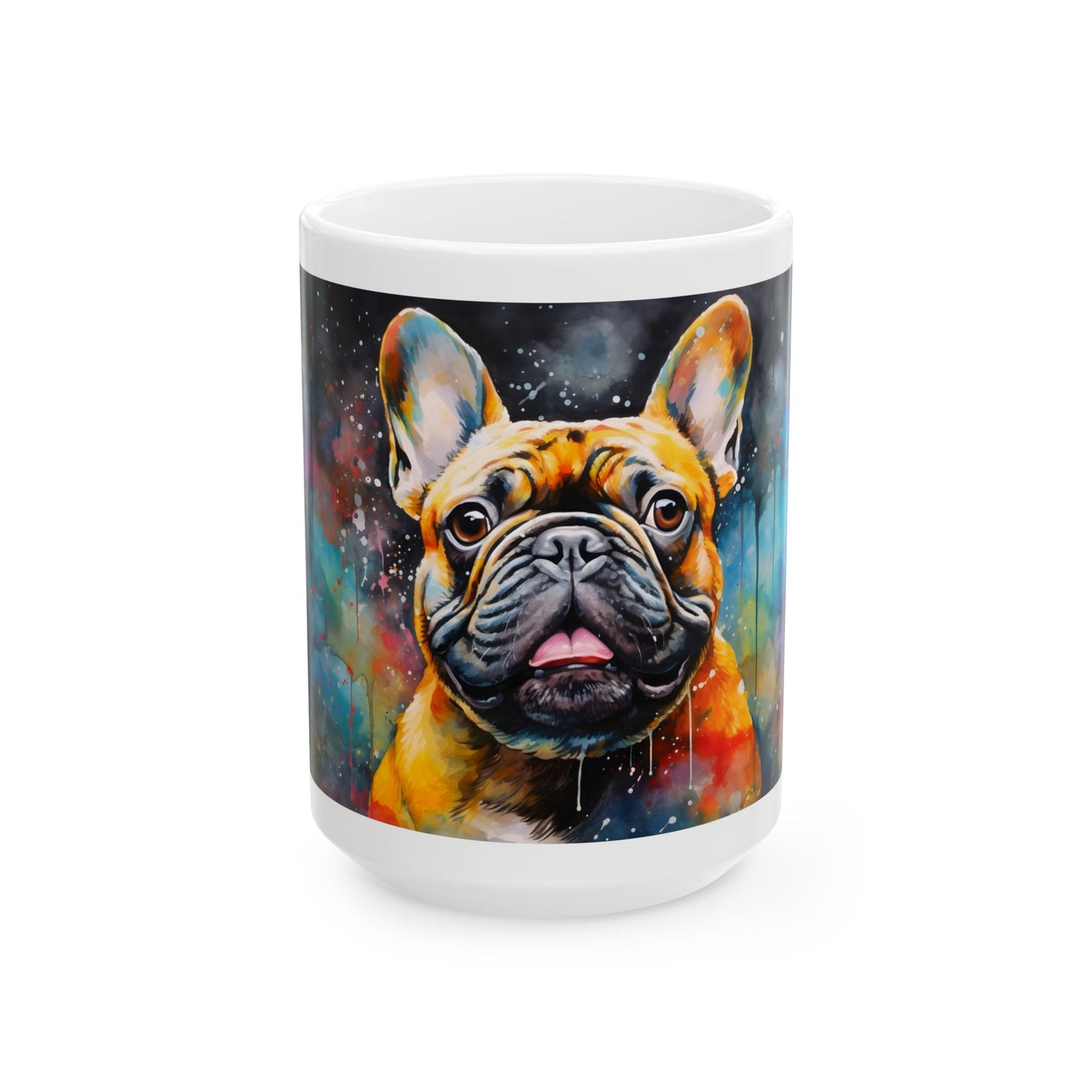 Taza de acuarela de bulldog francés: ¡un homenaje impresionante a tu cachorro favorito!