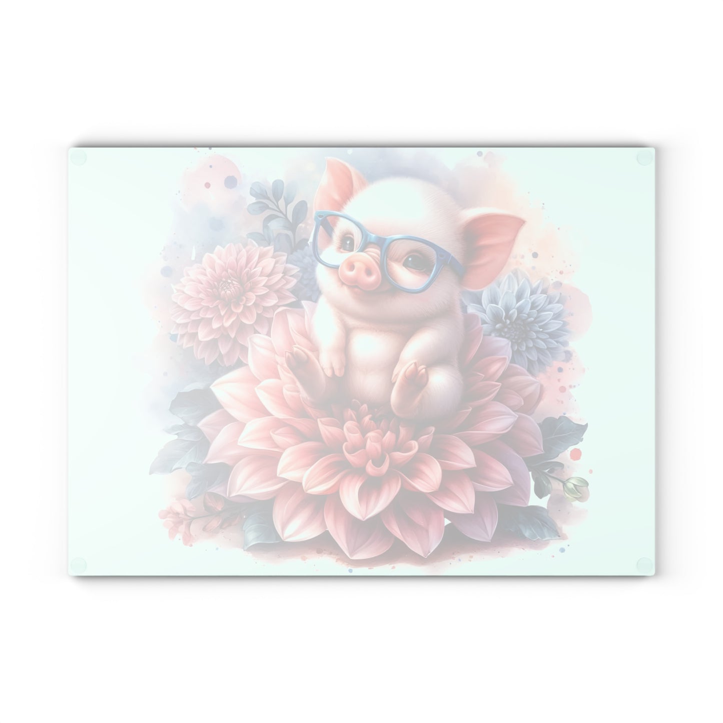 🐷🌸 Adorable Piglet with Glasses Cutting Board – Sweet Farmhouse Charm for Your Kitchen 🌸🐷