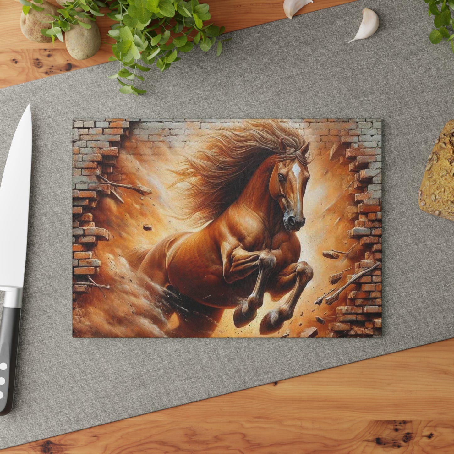Horse cutting board, rustic home, farmhouse decor, Charcuterie Board, wild horse theme, equestrian gift, unique home decor, horse lover gift