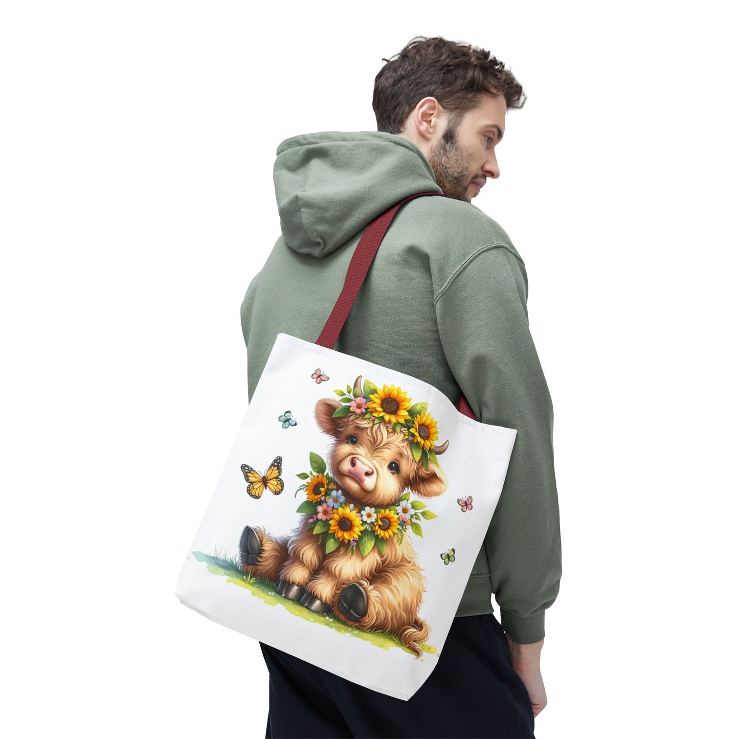 Bolsa de mano de vaca de las Tierras Altas, diseño de vaca bonito y elegante para amantes de los animales, perfecta para ir de compras, uso diario, regalo para entusiastas de las vacas y granjeros.